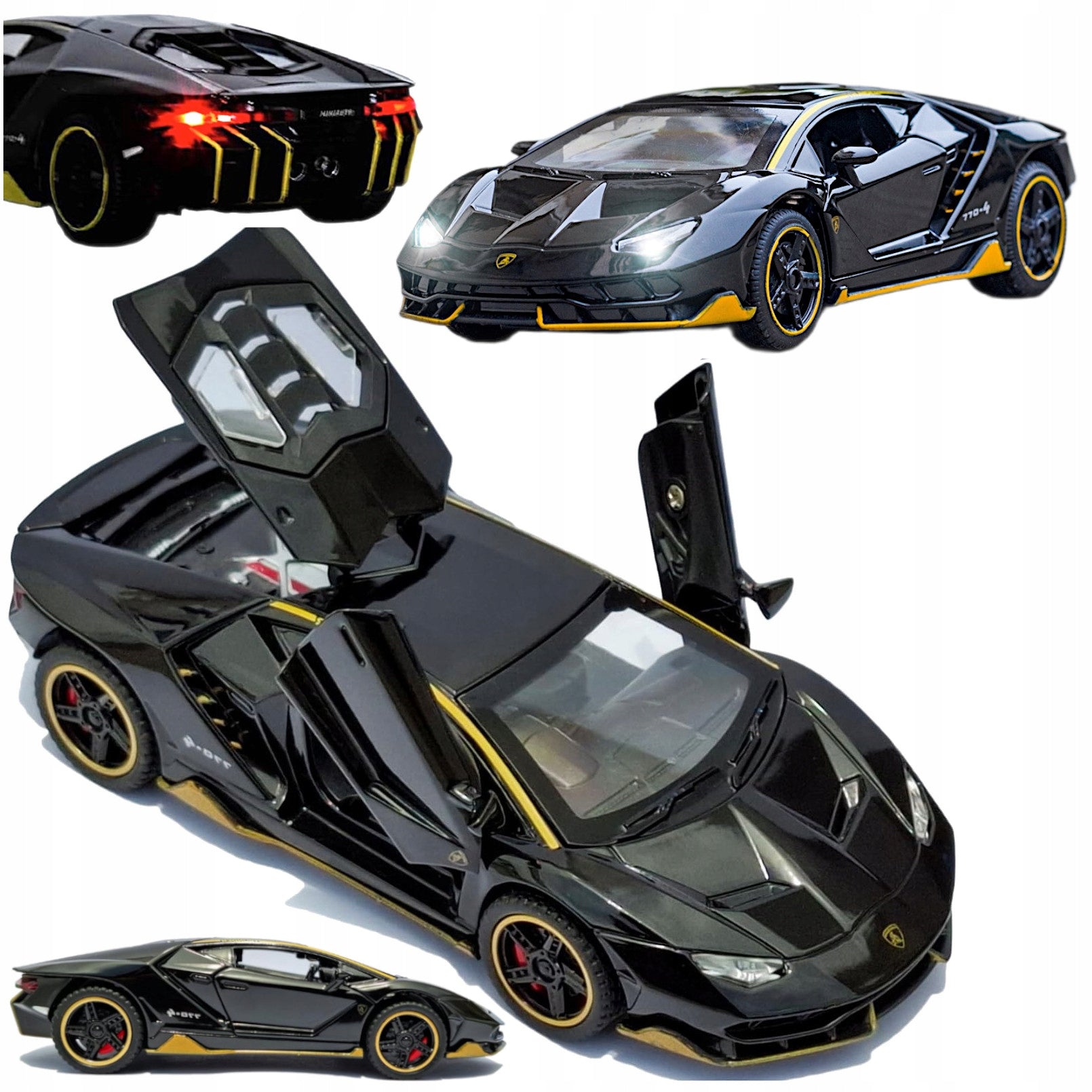 MODEL LAMBORGHINI LP770-4 METAL AUTO CAR 1:32 DRIVE LED SOUND