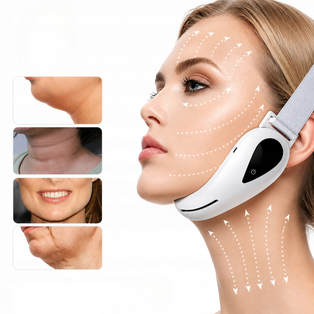 MODELING FACE MASSAGER LIFTING EMS USB PHOTOTHERAPY FOR CHIN 400MAH Packaging status original