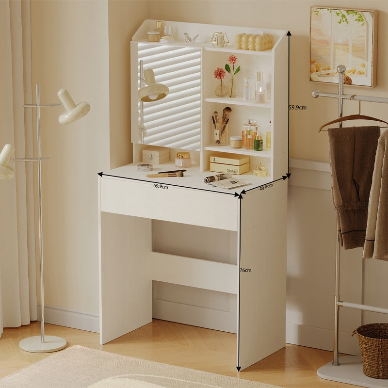 MODERN DRESSING TABLE COSMETIC WITH OPENING MIRROR LOFT DRAWER GLAMOUR Furniture height 136 cm