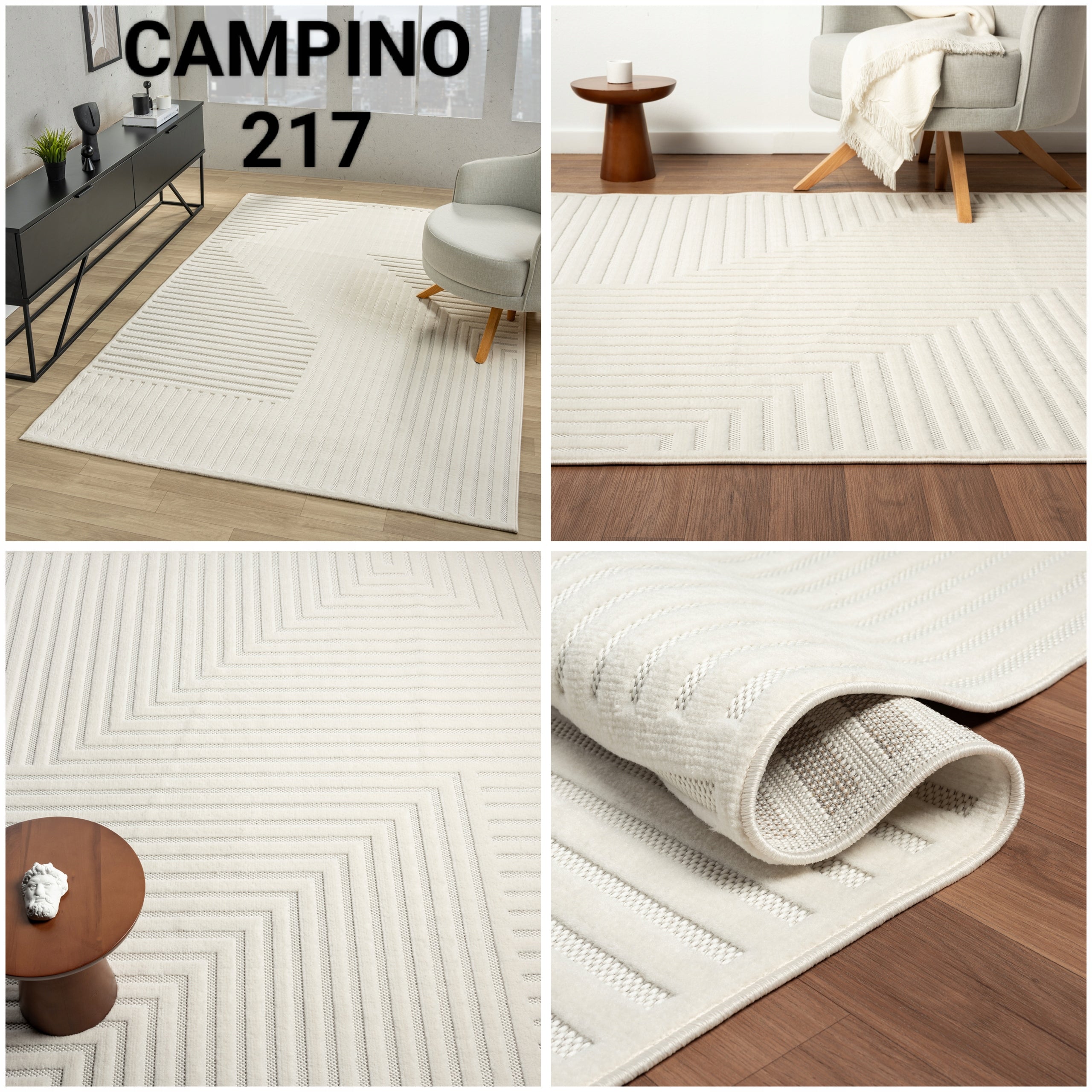 MODERN ELEGANT CARPET 120x170 FOR LIVING ROOM CREAM VARIOUS DESIGNS Brand Sindbad