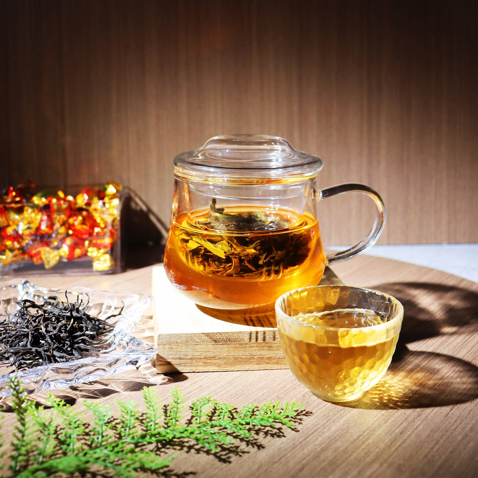 MODERN GLASS MUG WITH TEA INFUSER HERBS 430ml GLASS CARTRIDGE Manufacturer code HB-TP08