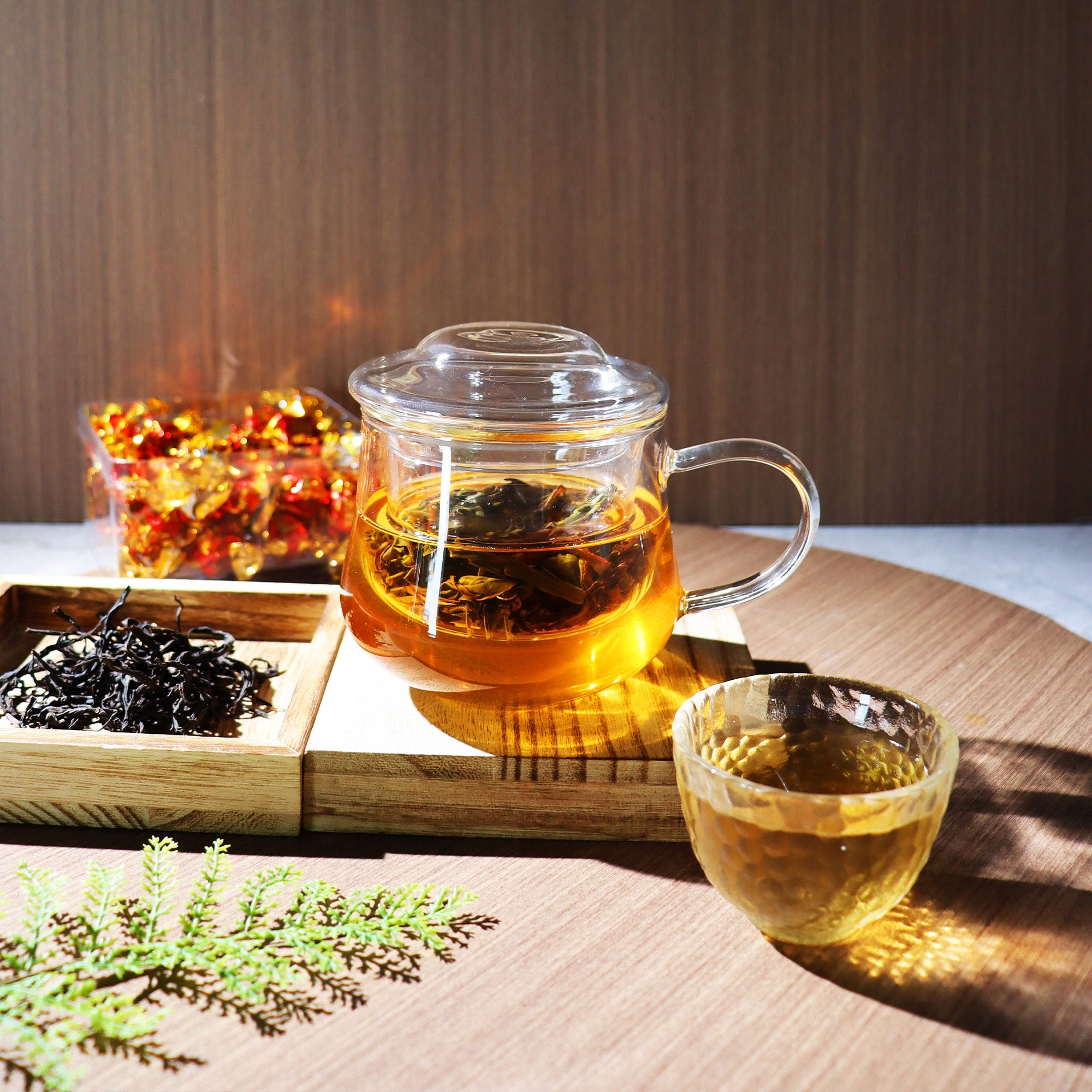 MODERN GLASS MUG WITH TEA INFUSER HERBS 430ml GLASS CARTRIDGE Packaging status original