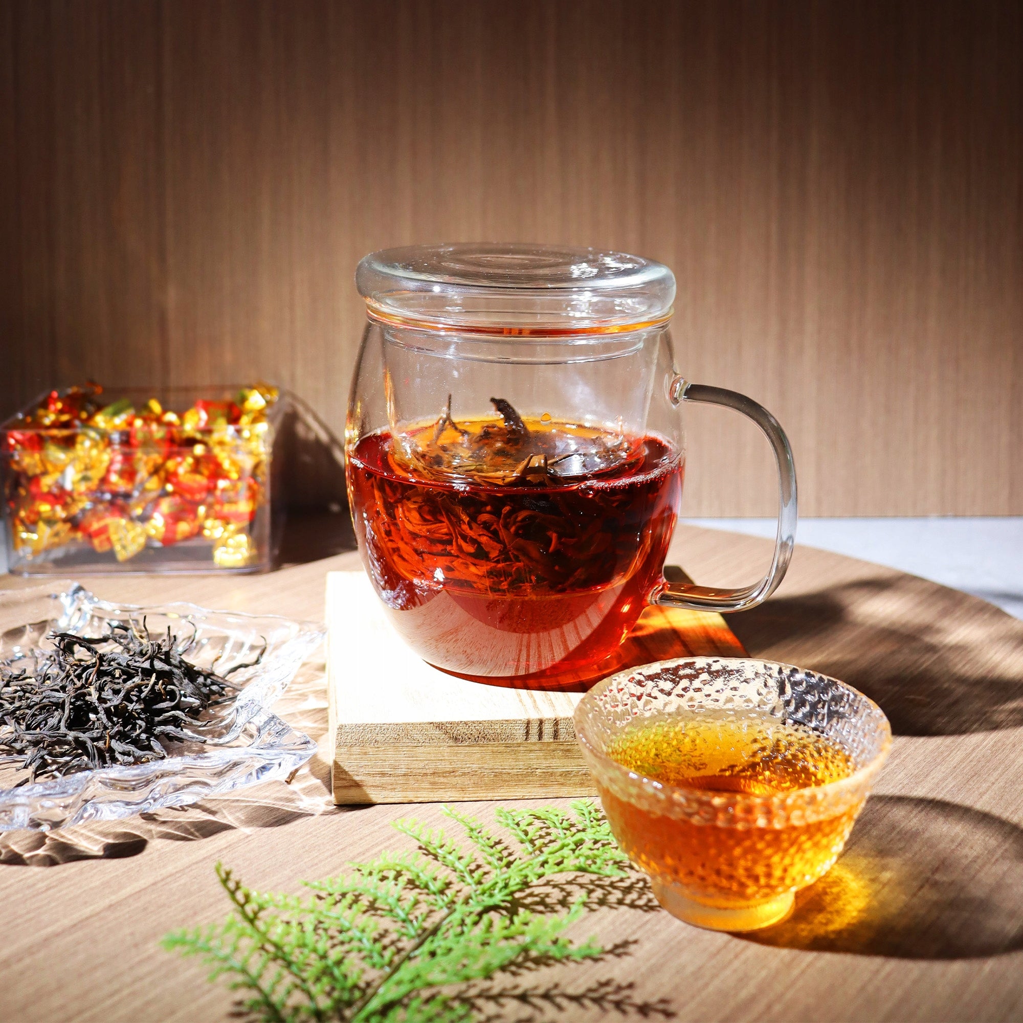 MODERN GLASS MUG WITH TEA INFUSER HERBS 580ml GLASS CARTRIDGE Manufacturer code HB-TP07