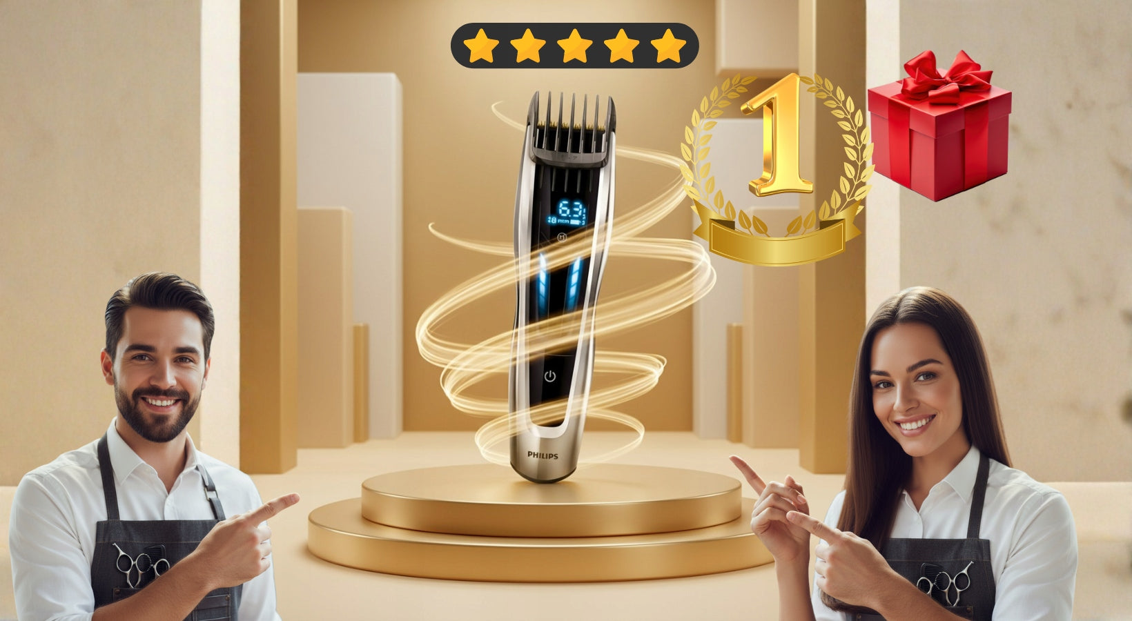 MODERN HAIR CLIPPER PHILIPS BEARD SHAVING SOLID! Packaging status original