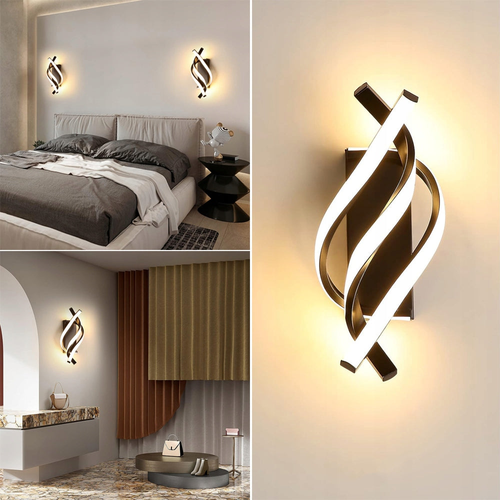 MODERN INDOOR WALL LAMP 22 IN, OUTDOOR SPIRAL WALL LAMP