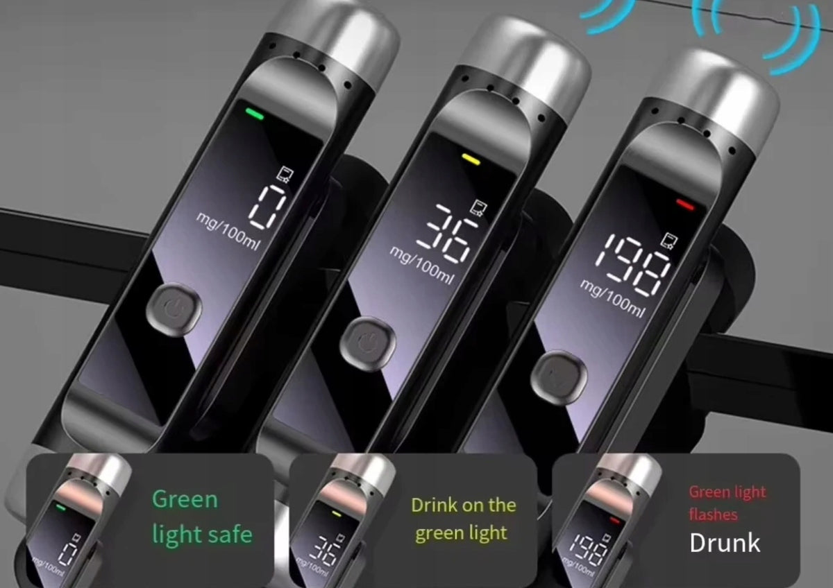 MODERN NON-CONTACT BREATHALYZER MOUTHLESS LED DISPLAY + HAMMER v2.0 Manufacturer code NOWOCZESNY ALKOMAT BEZKONTAKTOWY BEZUSTNIKO.