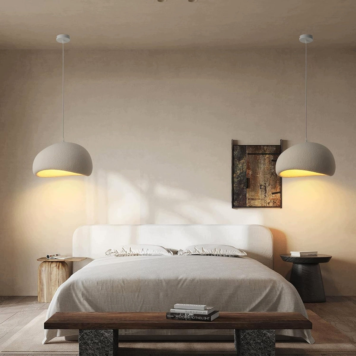 MODERN PENDANT LAMP 40CM WITH E27 WHITE SCREEN WABI SABI NEST BIRD Brand Shell