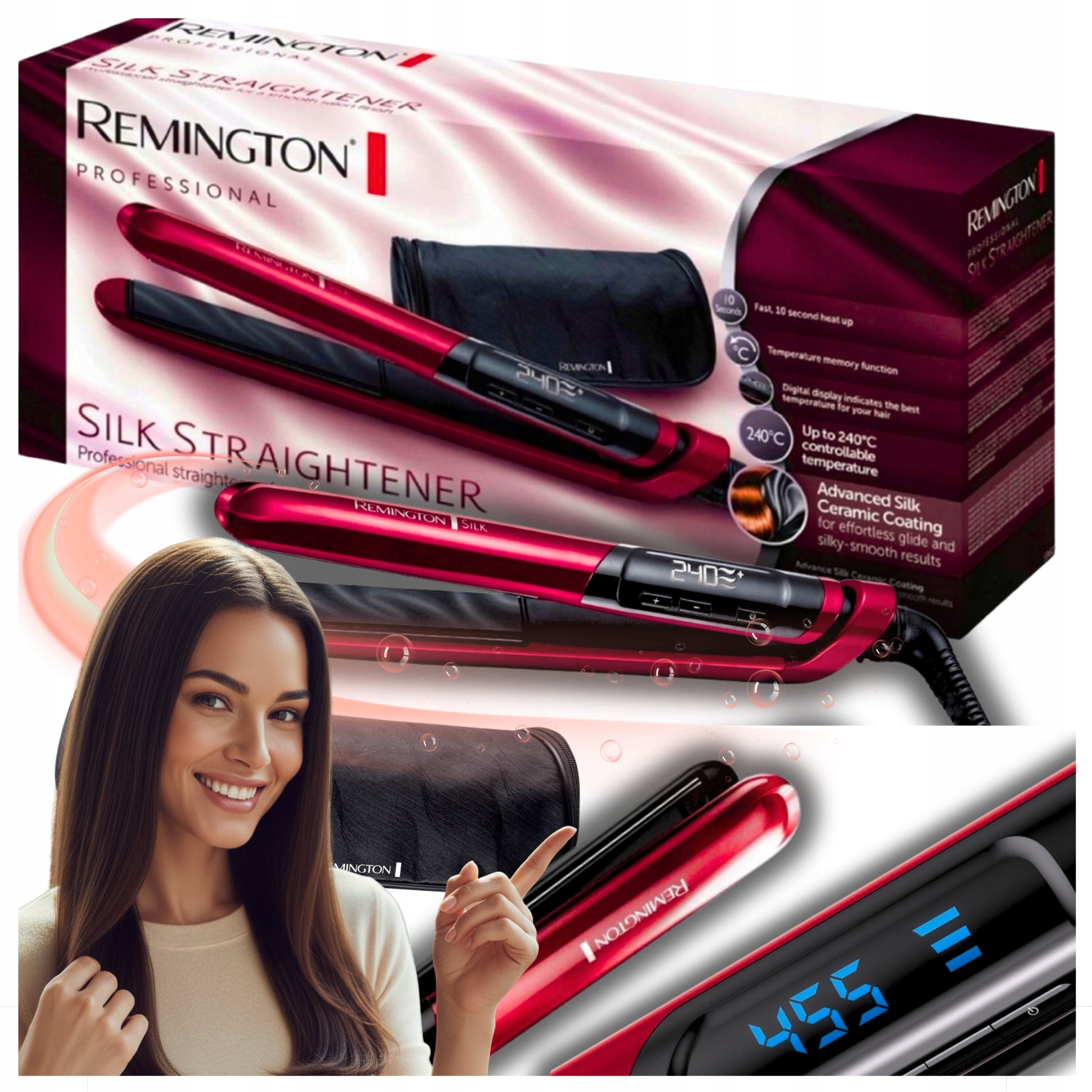 MODERN STRAIGHTENER REMINGTON FOR HAIR TURBO BOOST PROFESSIONAL!