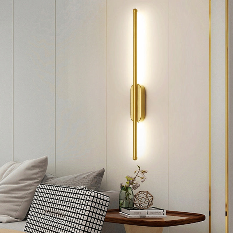 MODERN WALL LAMP 80 CM LINEAR LED WALL LAMP GOLD INTERNAL SLIM Packaging status original