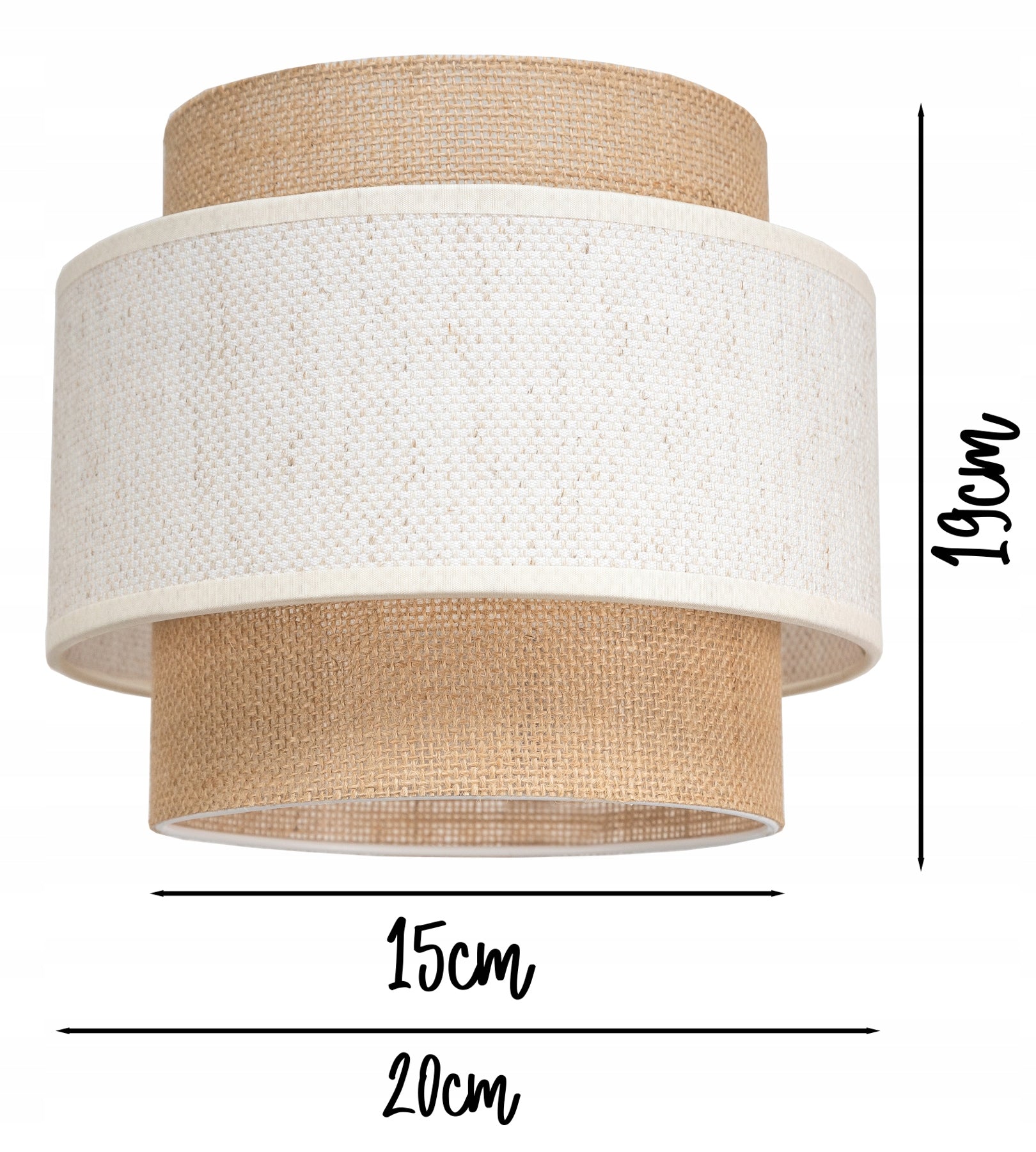 MODERN WALL LAMP, JUTE BOHO BEIGE LOFT LED LAMP Manufacturer code KIN/01/JUTA+BEŻ/BIAŁY