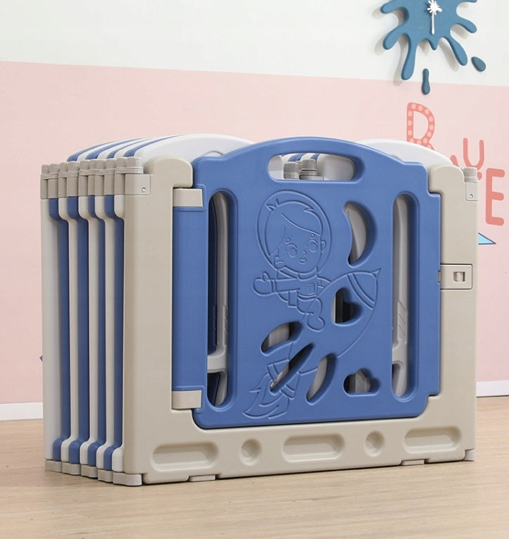 MODULAR FOLDING PLAYPEN FOR CHILDREN DRY POOL 8+2 GREY-WHITE Product width 114.5 cm