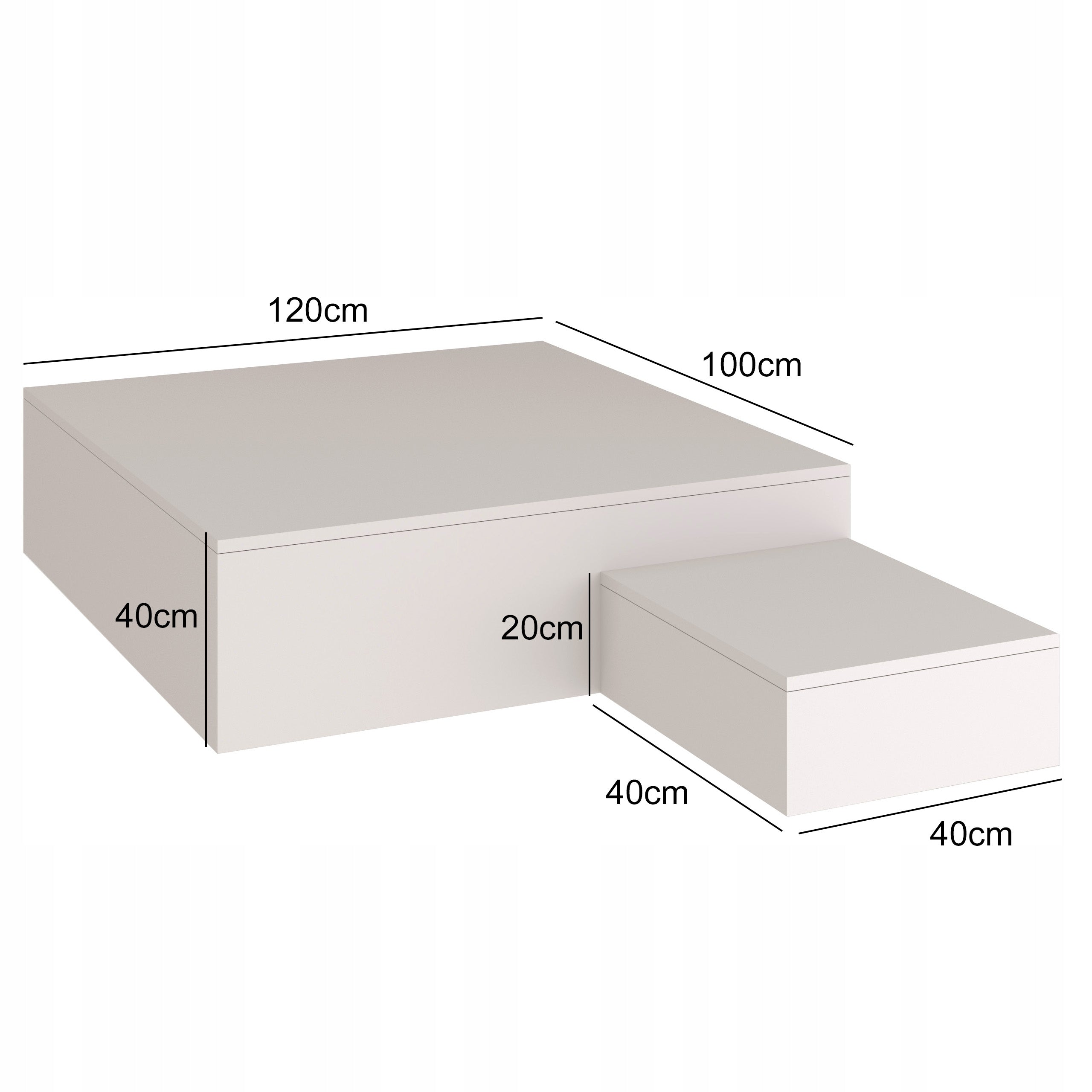 MODULAR FREESTANDING PROFESSIONAL PLATFORM FOR PEDICURE STEP CASHMERE Packaging status original