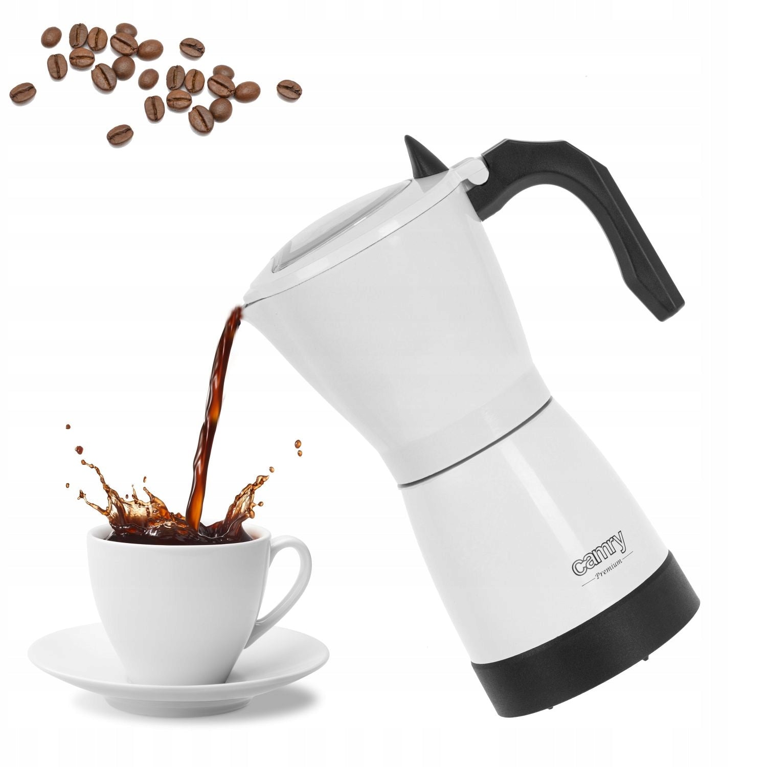 MOKA ELECTRIC COFFEE MAKER 300ml FOR 6 CUPS OF COFFEE NO STOVE REQUIRED Brand Camry