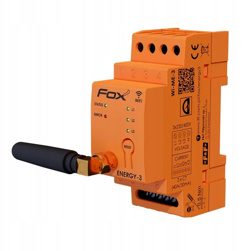 MONITOR ENERGY CONSUMPTION METER 3-PHASE WI-MEF-3-40 ENERGY 3 F&F Brand F&F