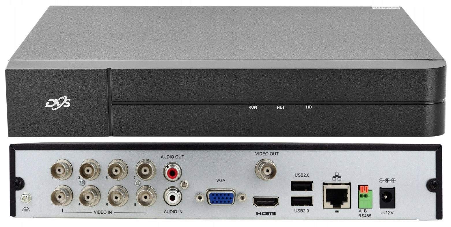 MONITORING KIT 2x ANALOG CAMERA 5MPX DUAL LED DISK RECORDER 1Tb Brand DVS