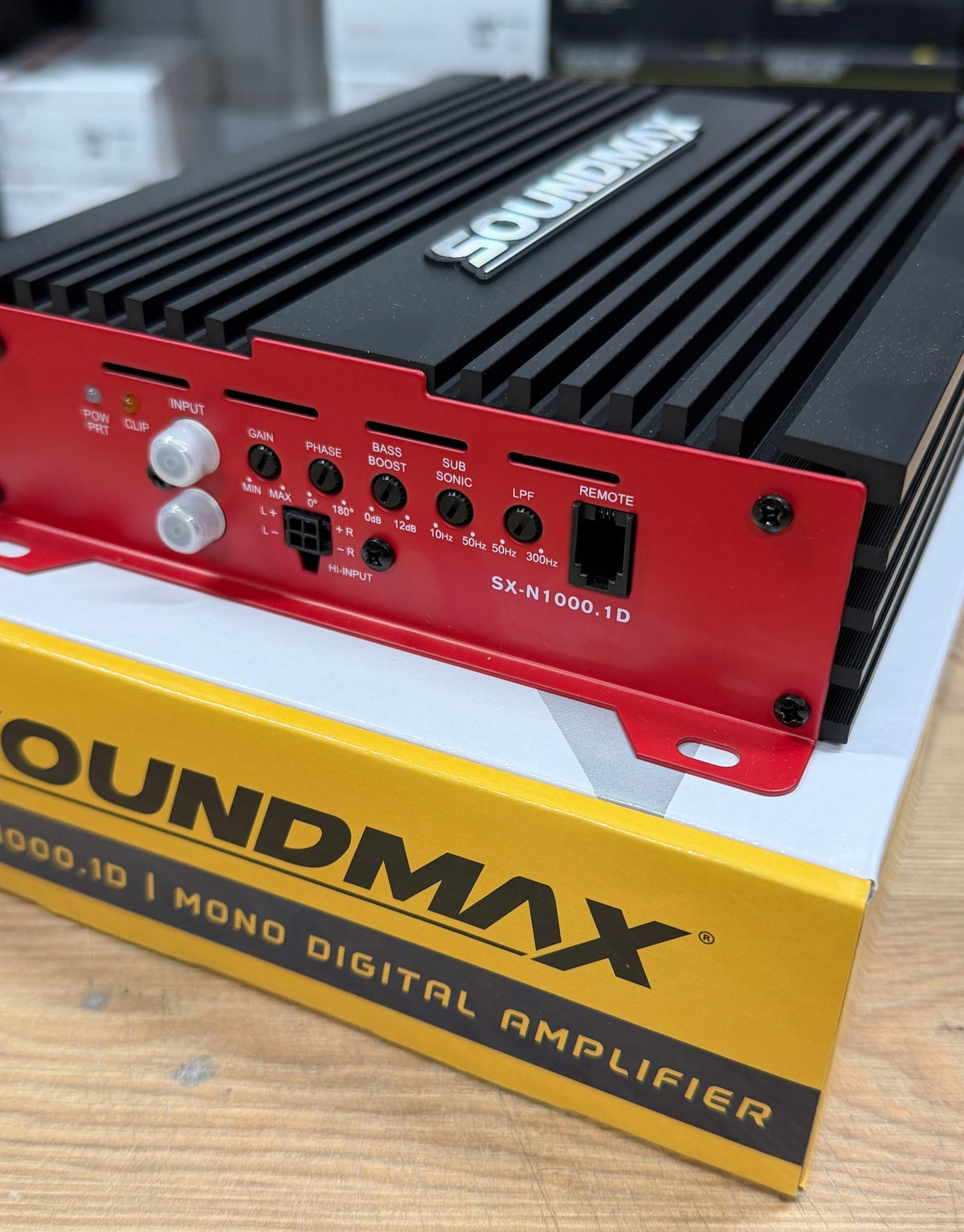 MONOBLOCK AMPLIFIER 1000W RMS SOUNDMAX SX-N1000.1D HI-INPUT CLIP PILOT Packaging status original