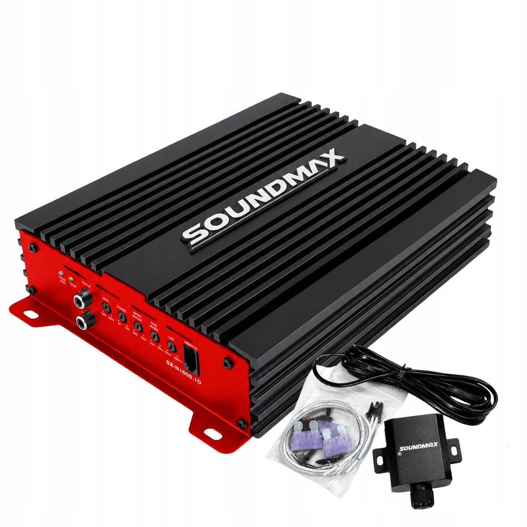 MONOBLOCK AMPLIFIER 1000W RMS SOUNDMAX SX-N1000.1D HI-INPUT CLIP PILOT