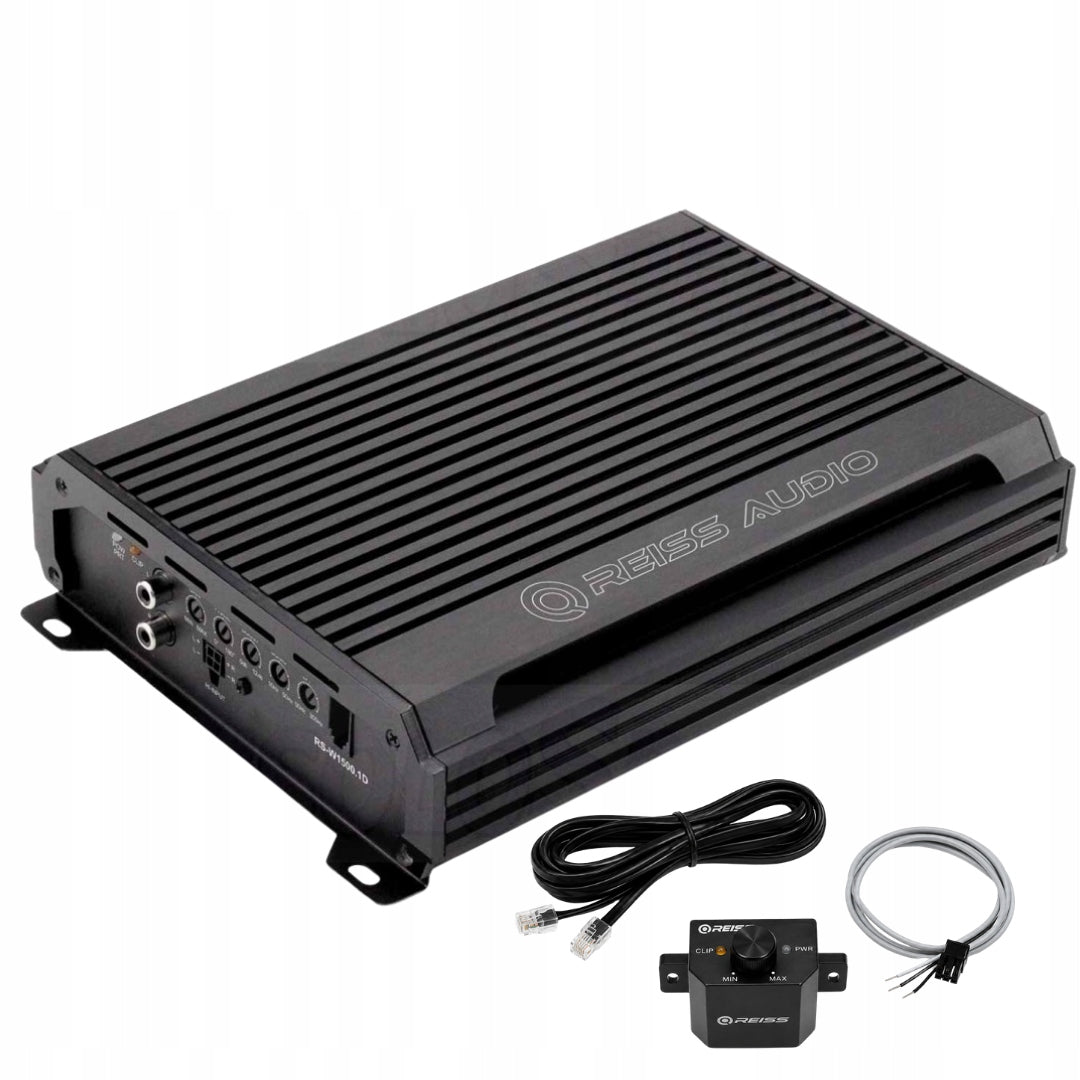 MONOBLOCK AMPLIFIER REISS RS-W1000.1D 1000 IN RMS 1 OHM + REMOTE CLIP