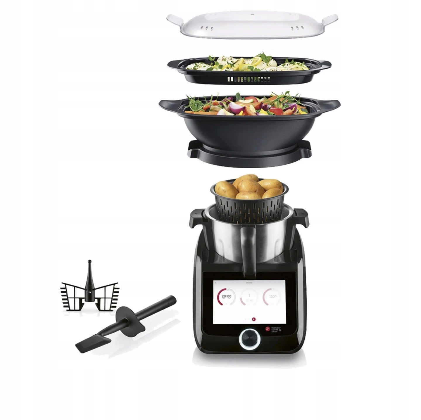 MONSIEUR CUISINE FOOD PROCESSOR LIDLOMIX BLACK SMART C1 Wi-Fi GW APKA 2026 Power rating 1200.88 W