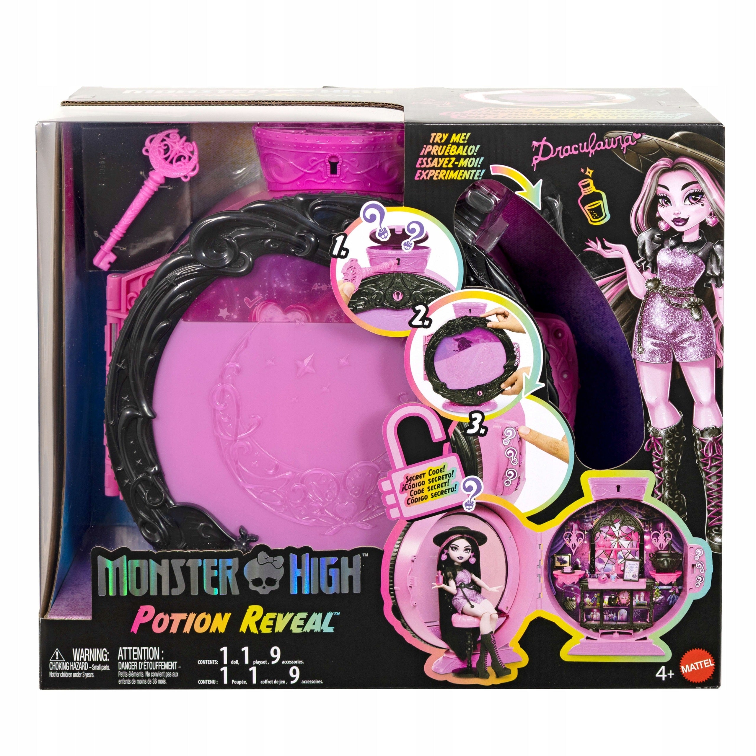 MONSTER HIGH POTION REVEAL Potion Room + Draculaura Doll Packaging status original