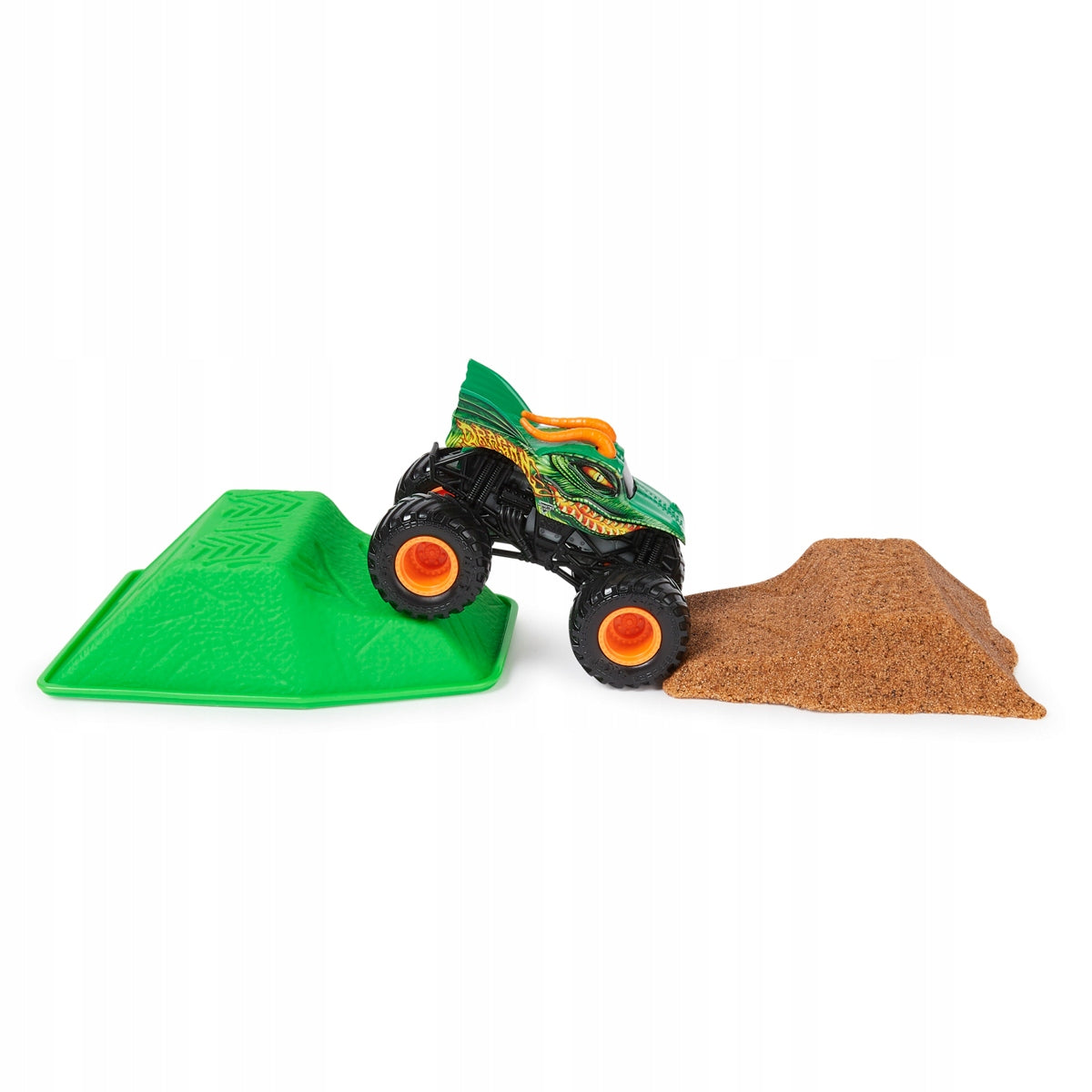 MONSTER JAM - kovový model Monster Truck, Dragon set s doplňky, 1:64 Kid's age 3＋ years