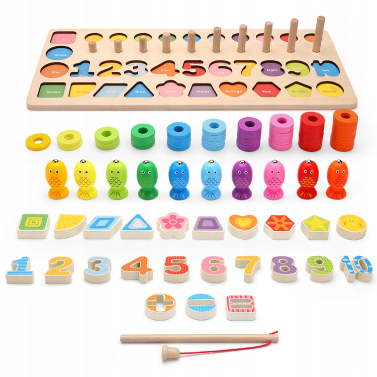 MONTESSORI EDUCATIONAL BOARD SORTER FISH NUMBERS Brand Bobo-San