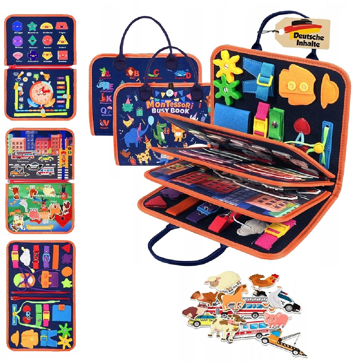 MONTESSORI MANIPULATION BOARD EDUCATIONAL SENSORY BOOK