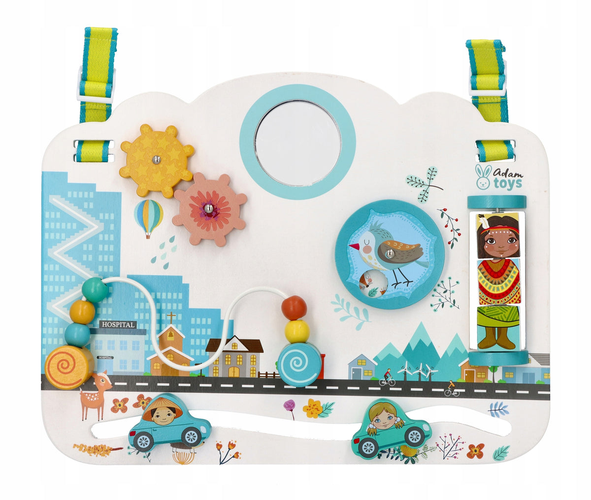 MONTESSORI MANIPULATION BOARD FOR 6 MONTH OLD WOODEN BABY