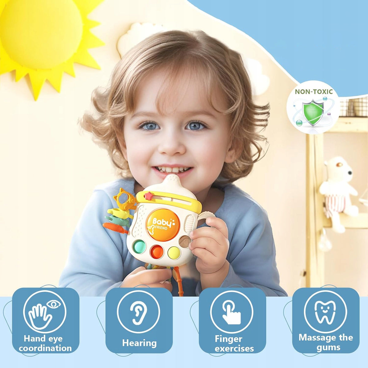 MONTESSORI SENSORY TOYS FOR CHILDREN TEETHER FOR BABIES ANTI-STRESS EAN (GTIN) 6958025547816