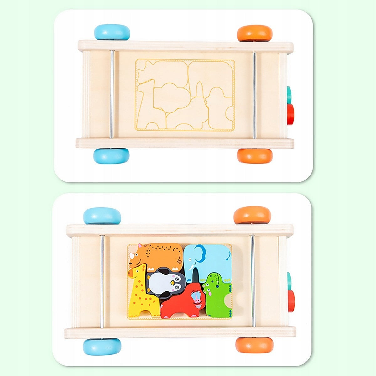 MONTESSORI SORTER BLOCKS CATCH WORM AUTO PUZZLE CARROTS AND WORMS Manufacturer code 24124