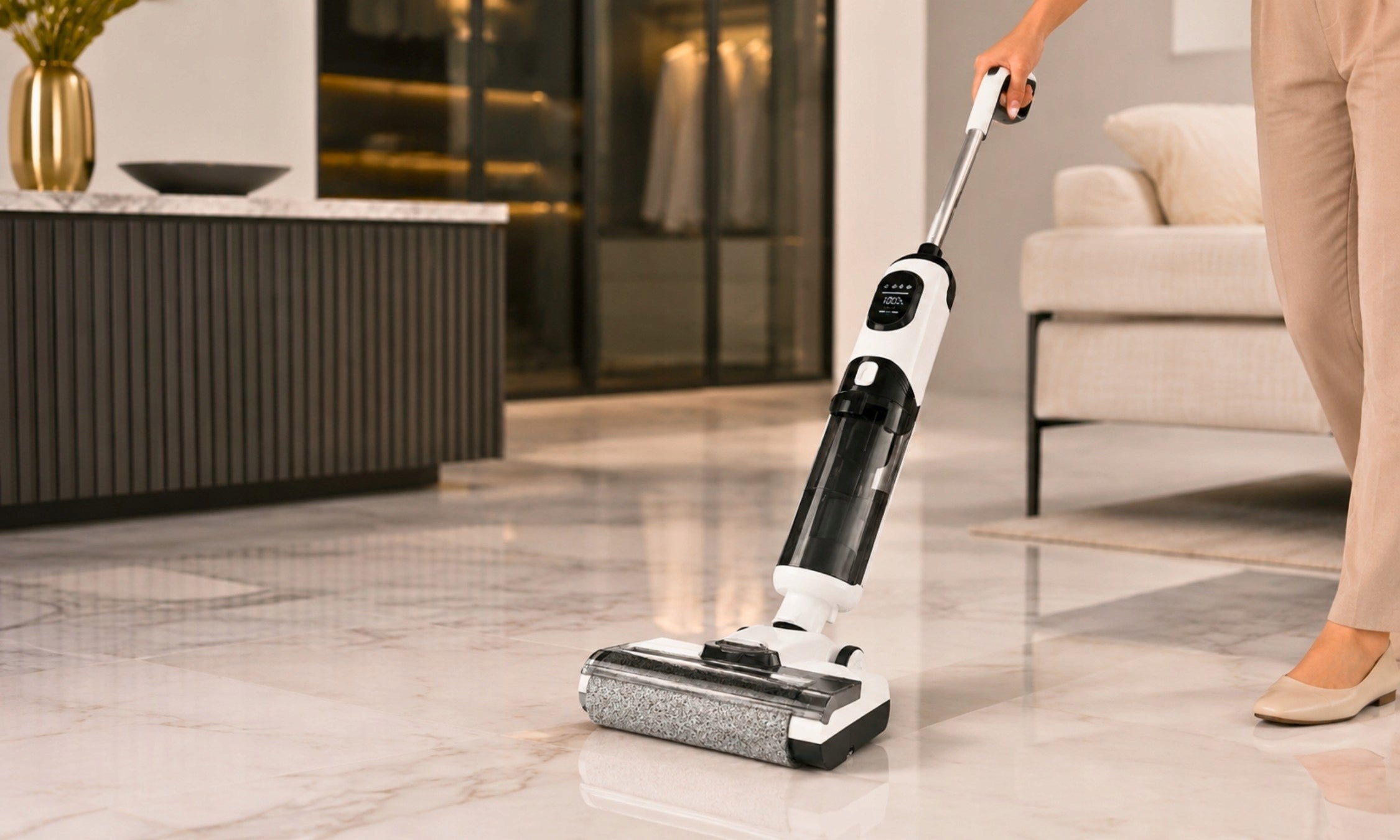 MOPPING VACUUM CLEANER WASHING VERTICAL CORDLESS SELF-CLEANING SET 6IN1 Packaging status original