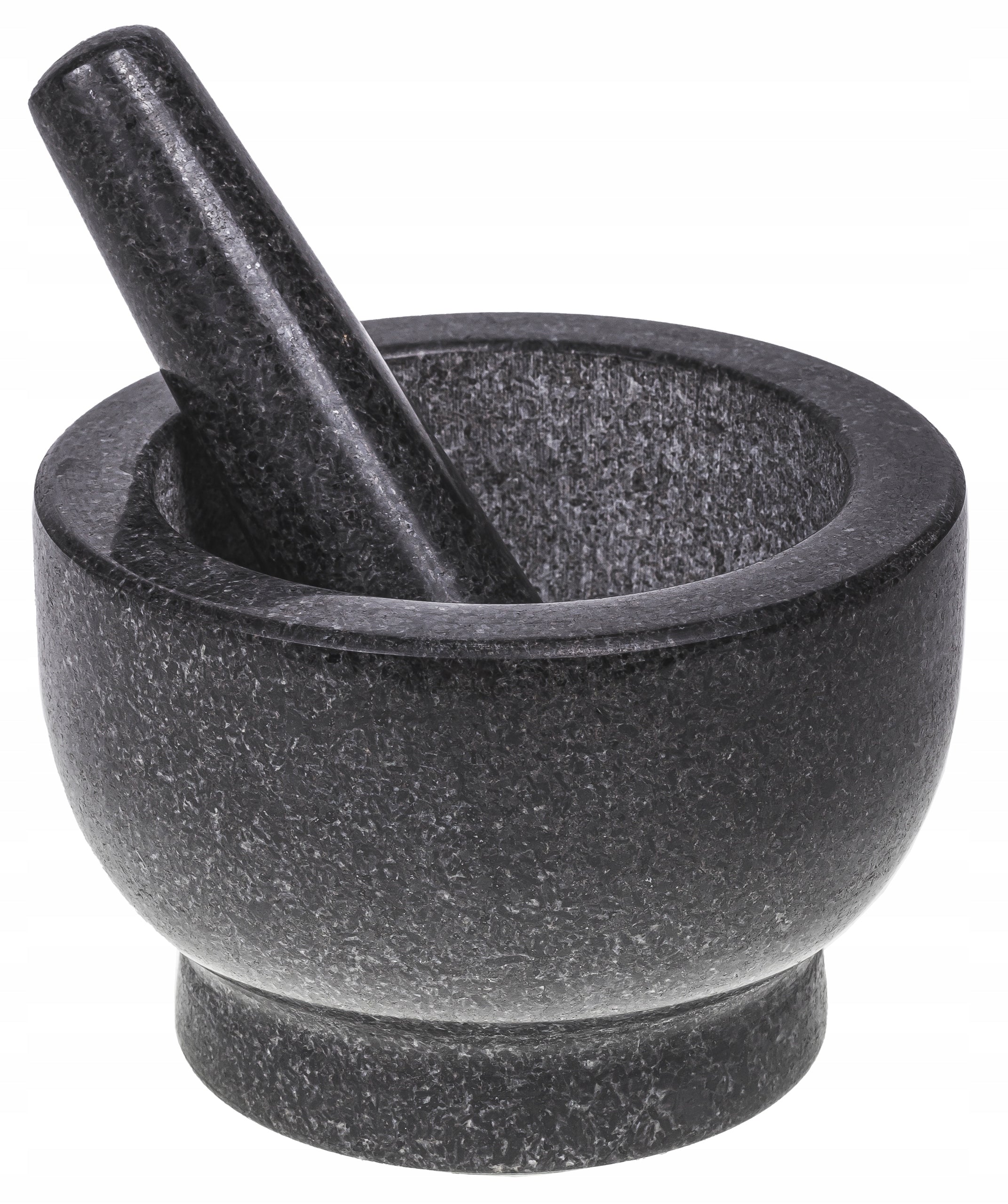 MORTAR GRANITE STONE BLACK PESTLE for kitchen herbs spices medicines Brand ZLARO