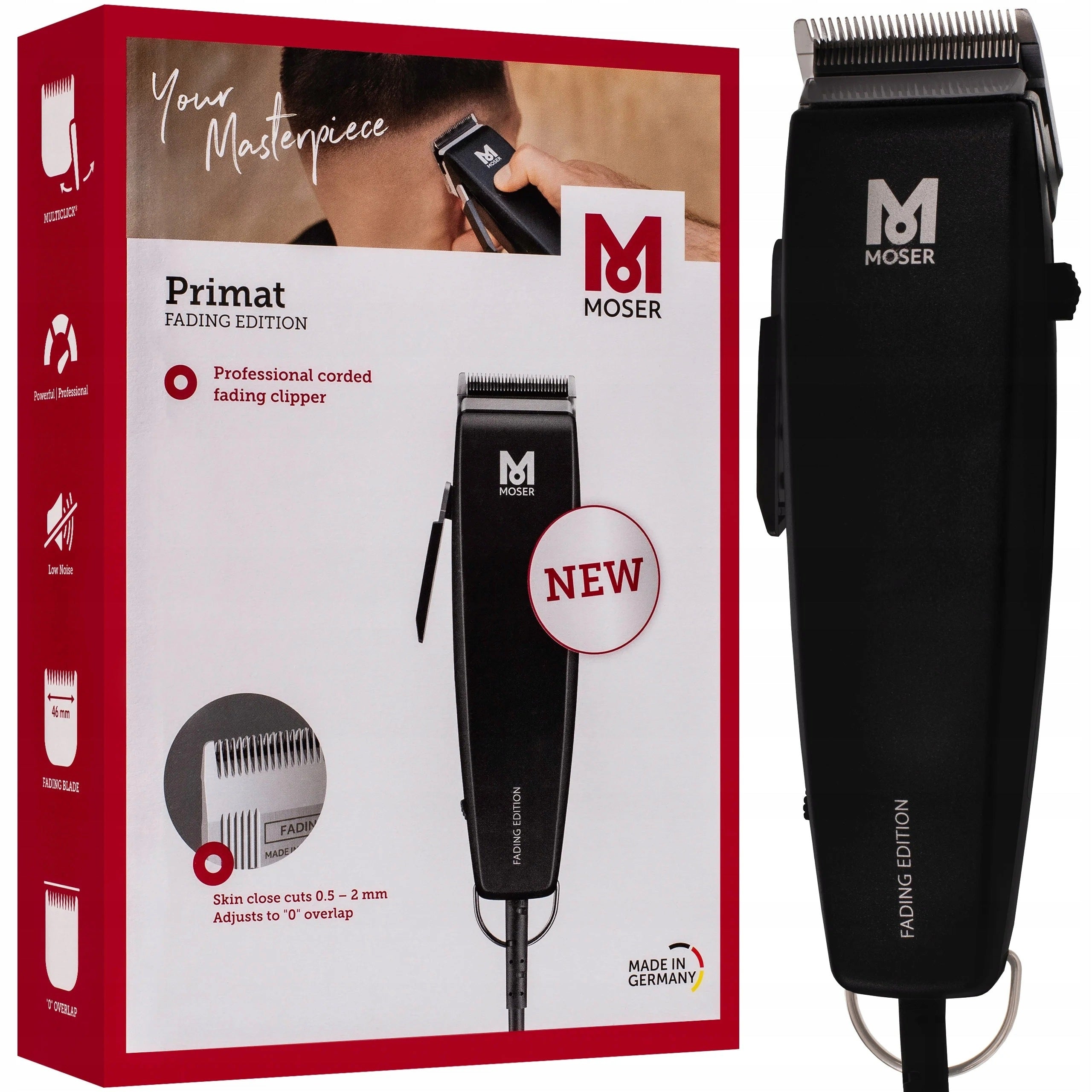 MOSER Primat 1230 Fading Edition PRO Clipper 0,5mm GERMANY Manufacturer code 1230-0102