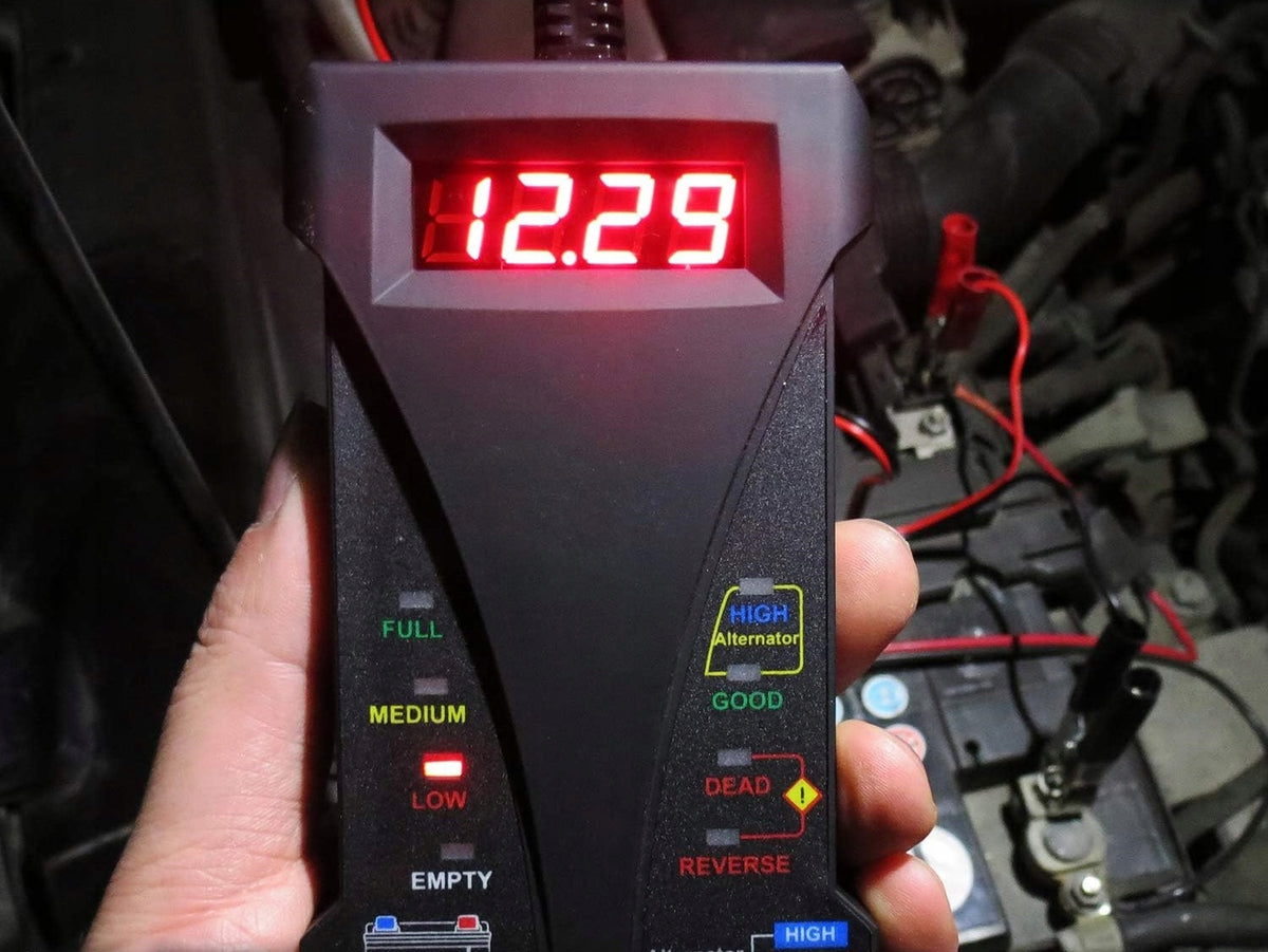MOTOPOWER Digital Battery Tester 12V Voltmeter Alternator Analyzer Brand Motopower