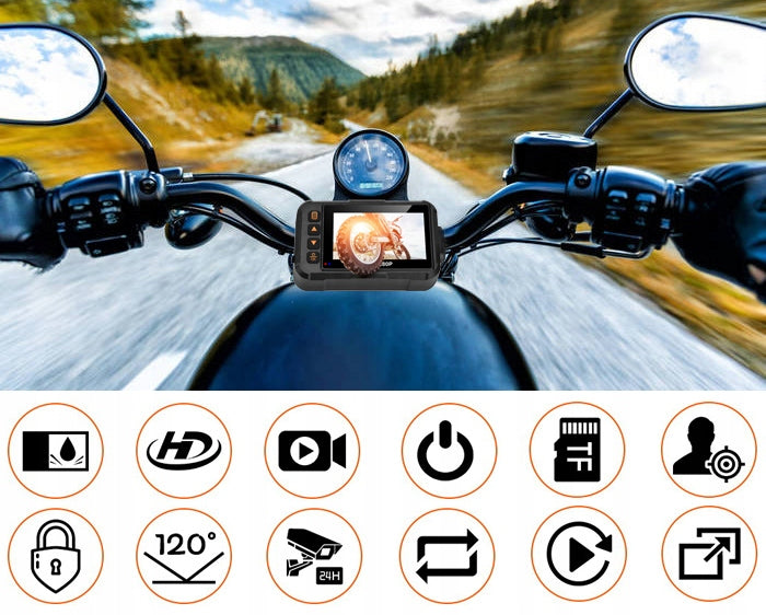 MOTORCYCLE DVR FRONT AND REAR DUAL CAMERA HD IP67 DVR Brand no brand