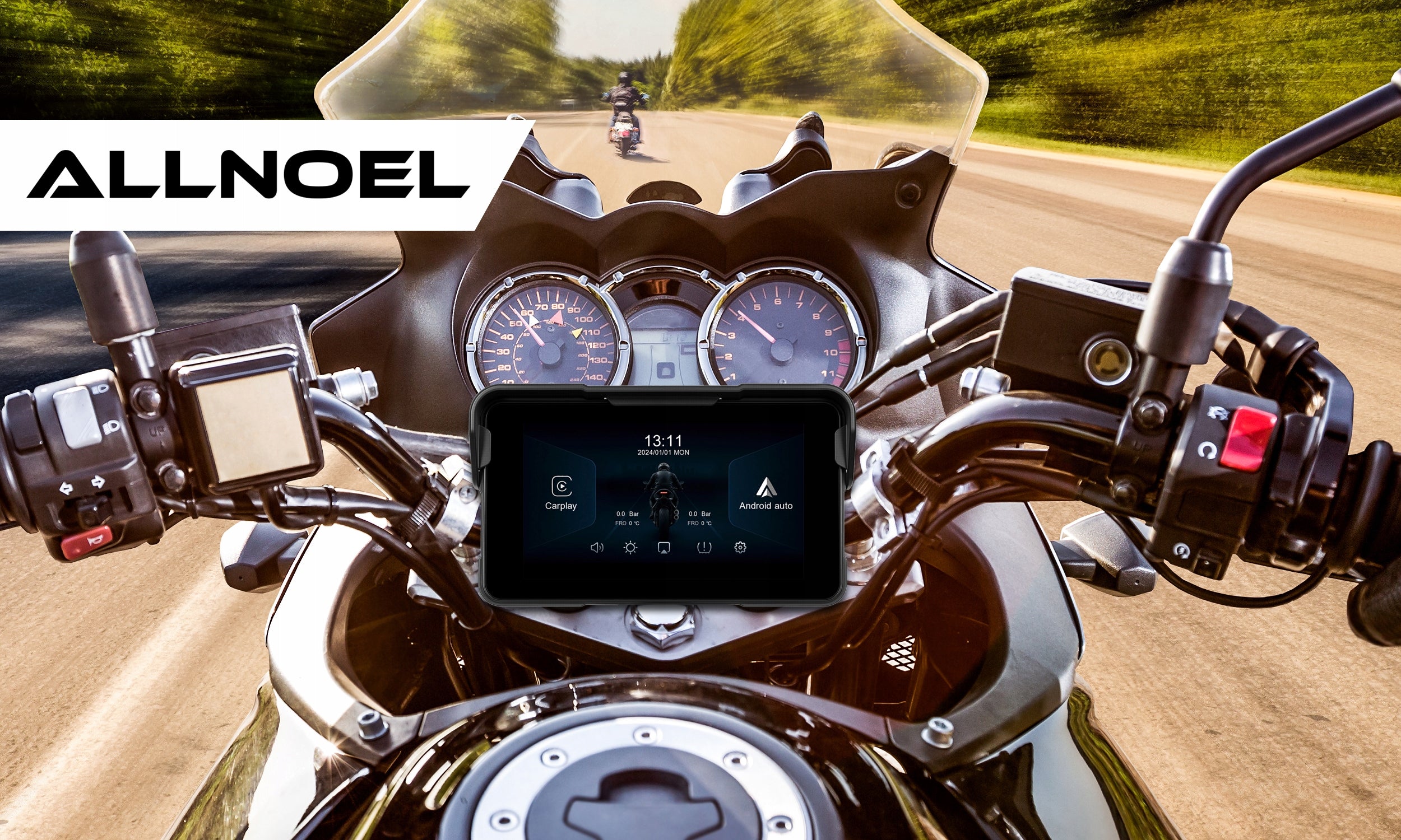 MOTORCYCLE STATION MULTIMEDIA TABLET NAVIGATION CARPLAY ANDROID AUTO 5" Packaging status original