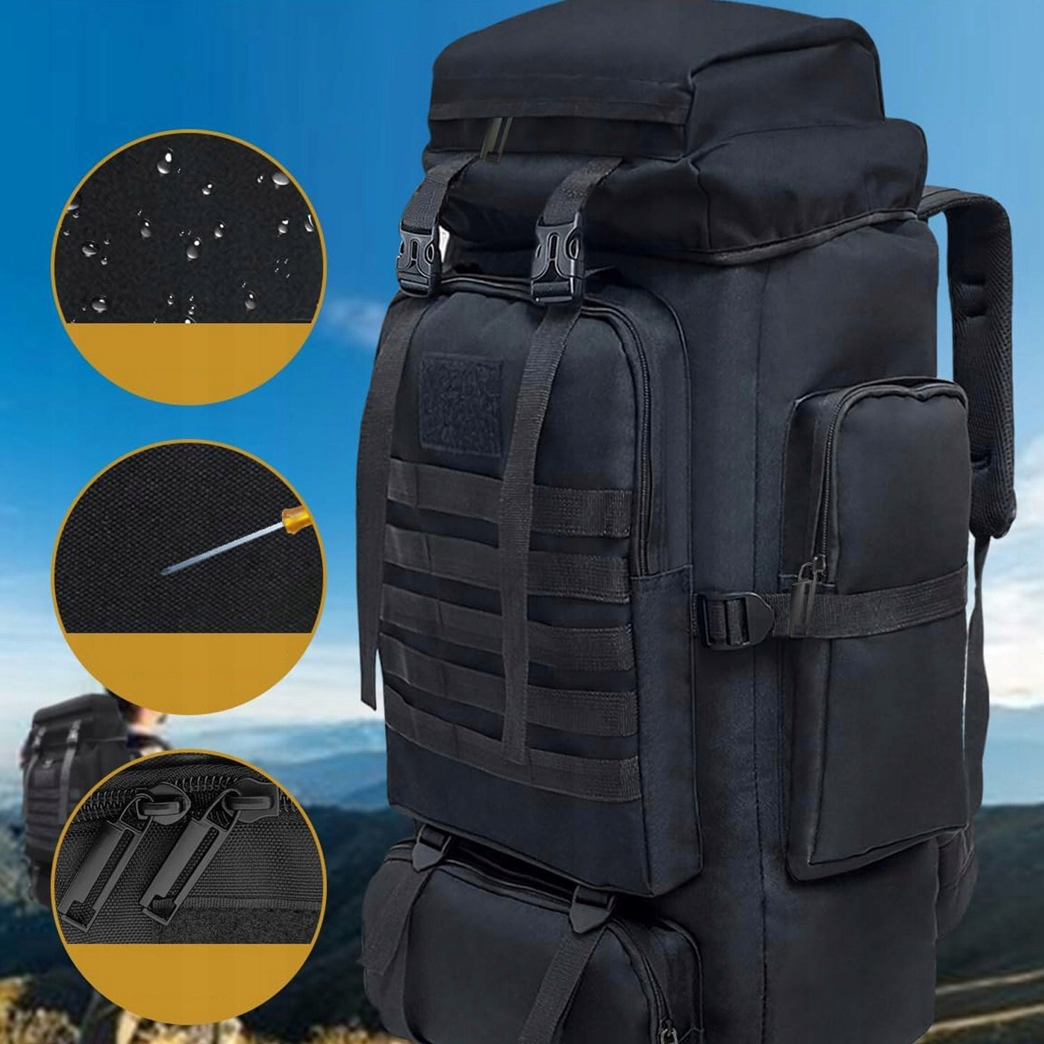 MOUNTAIN TREKKING BACKPACK IN THE MOUNTAINS MEN'S WOMEN'S STRONG DURABLE Gender unisex product