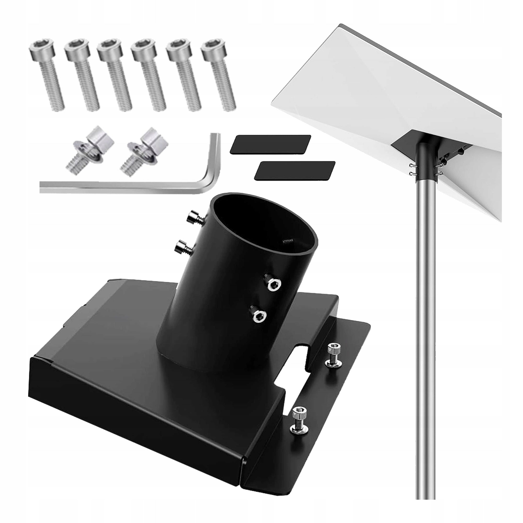 MOUNTING BRACKET ADAPTER FOR STARLINK STANDARD 4 x PIPE V3 6 screws for pipe Manufacturer code DLS-GEN3-ALMT-A-BK