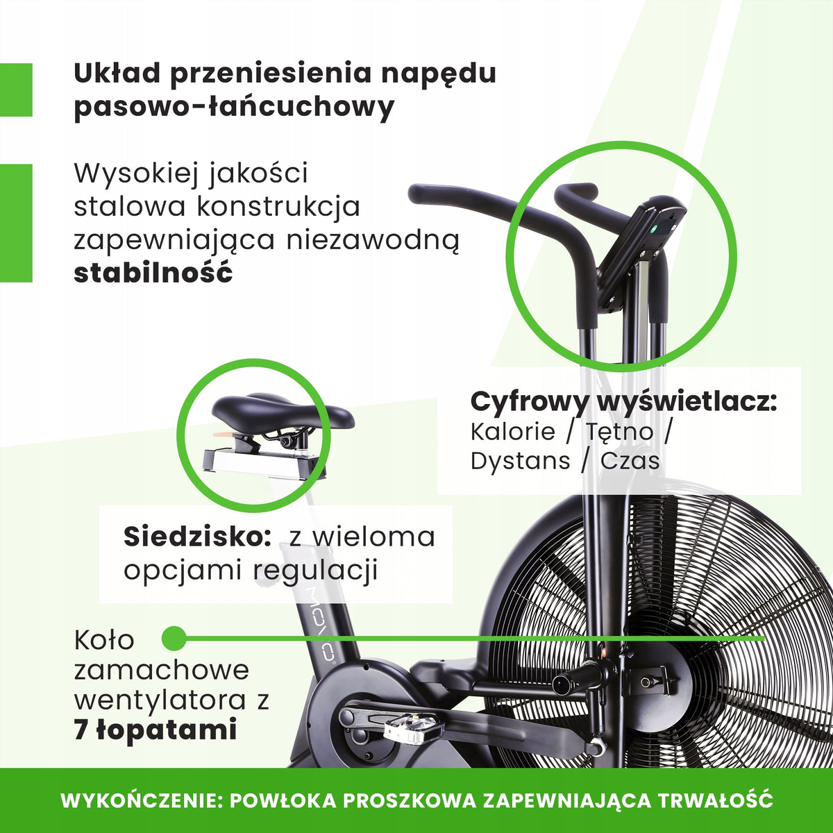 MOVO AIRBIKE PRO Air Bike HIIT Crossfit up to 150kg Brand MOVO