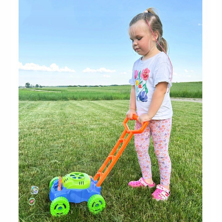 MOWER MACHINE FOR MAKING SOAP BUBBLES PUSHER LEARNING TO WALK SOUND Kid's age 3＋ years