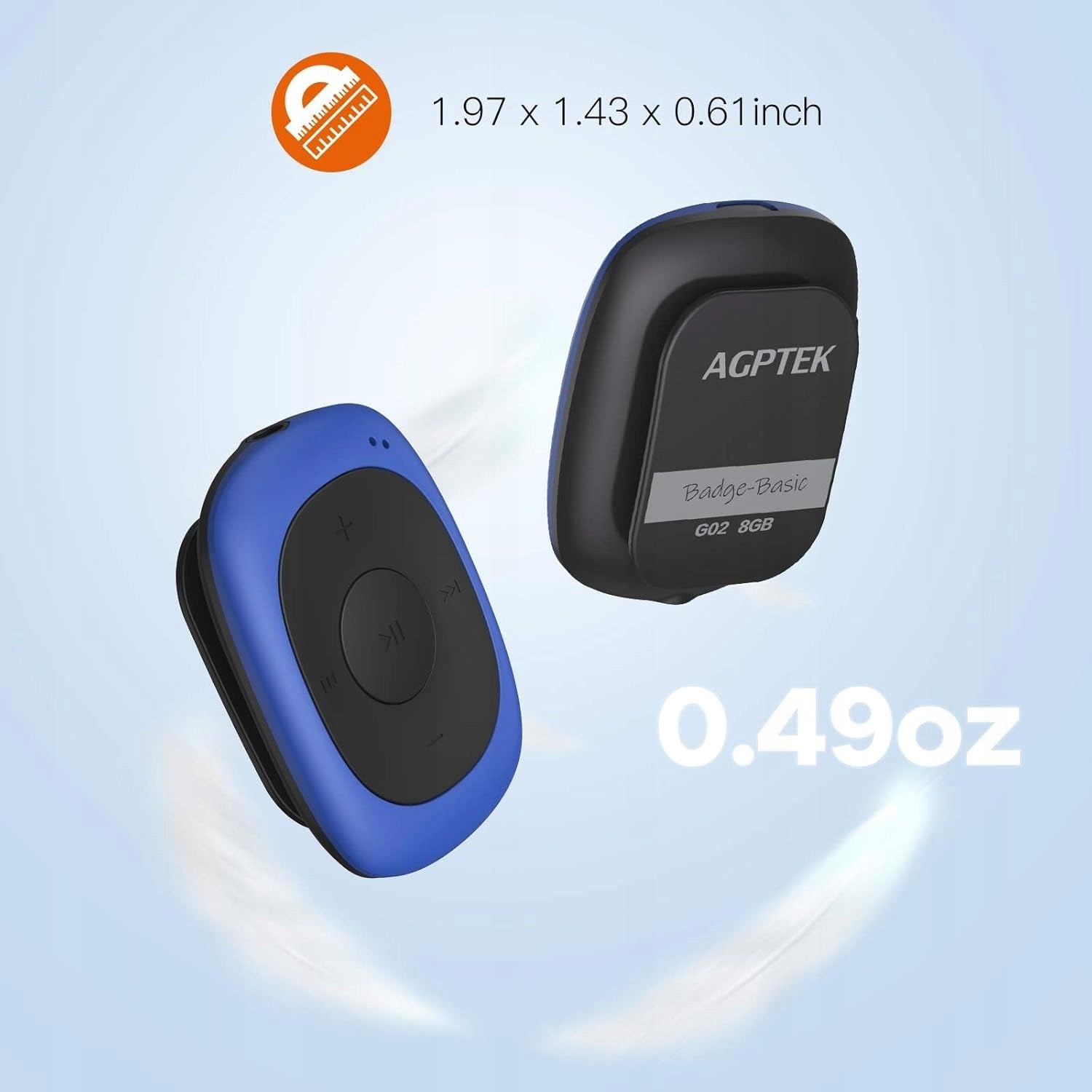 MP3 8GB PLAYER MINI CLIP RADIO FM SPORT HITCH BATTERY LIGHT Brand no brand