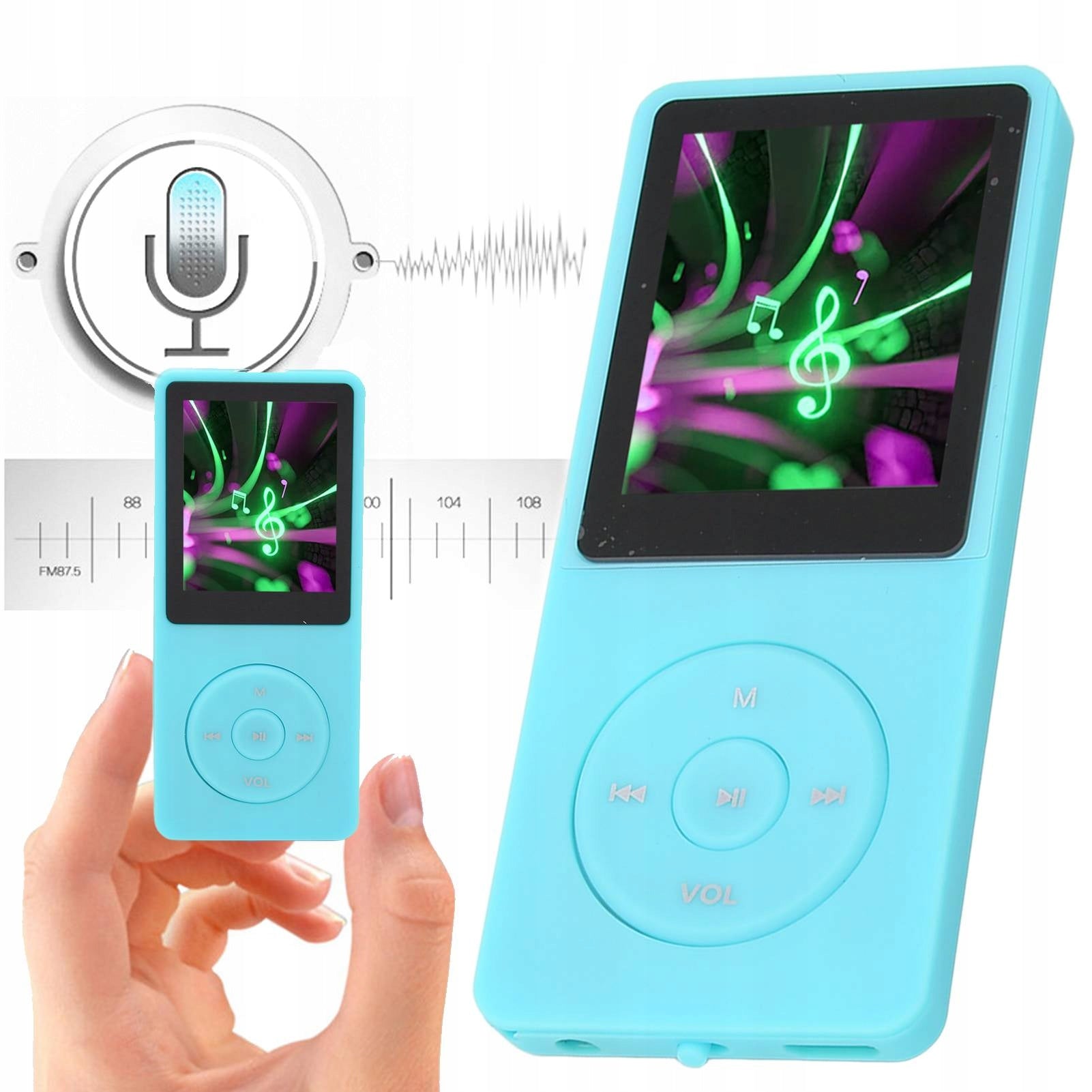 MP3/MP4/WMA/OGG PLAYER /WAV/AP/FLAC/AAC LC/ACELP 8GB MINI