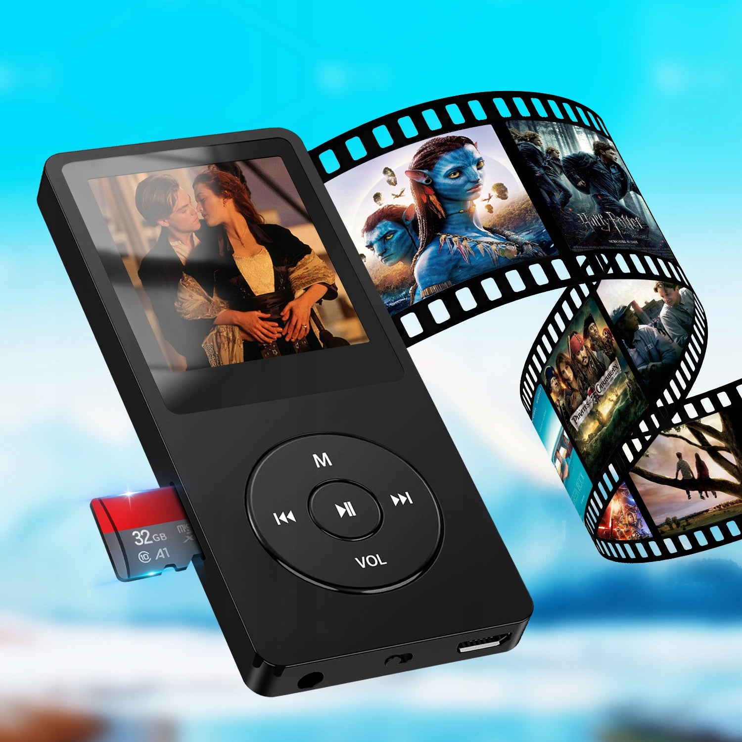 MP3 PLAYER BLUETOOTH RADIO VOICE RECORDER NOISE REDUCTION 16GB+ HEADPHONES Manufacturer code 05826