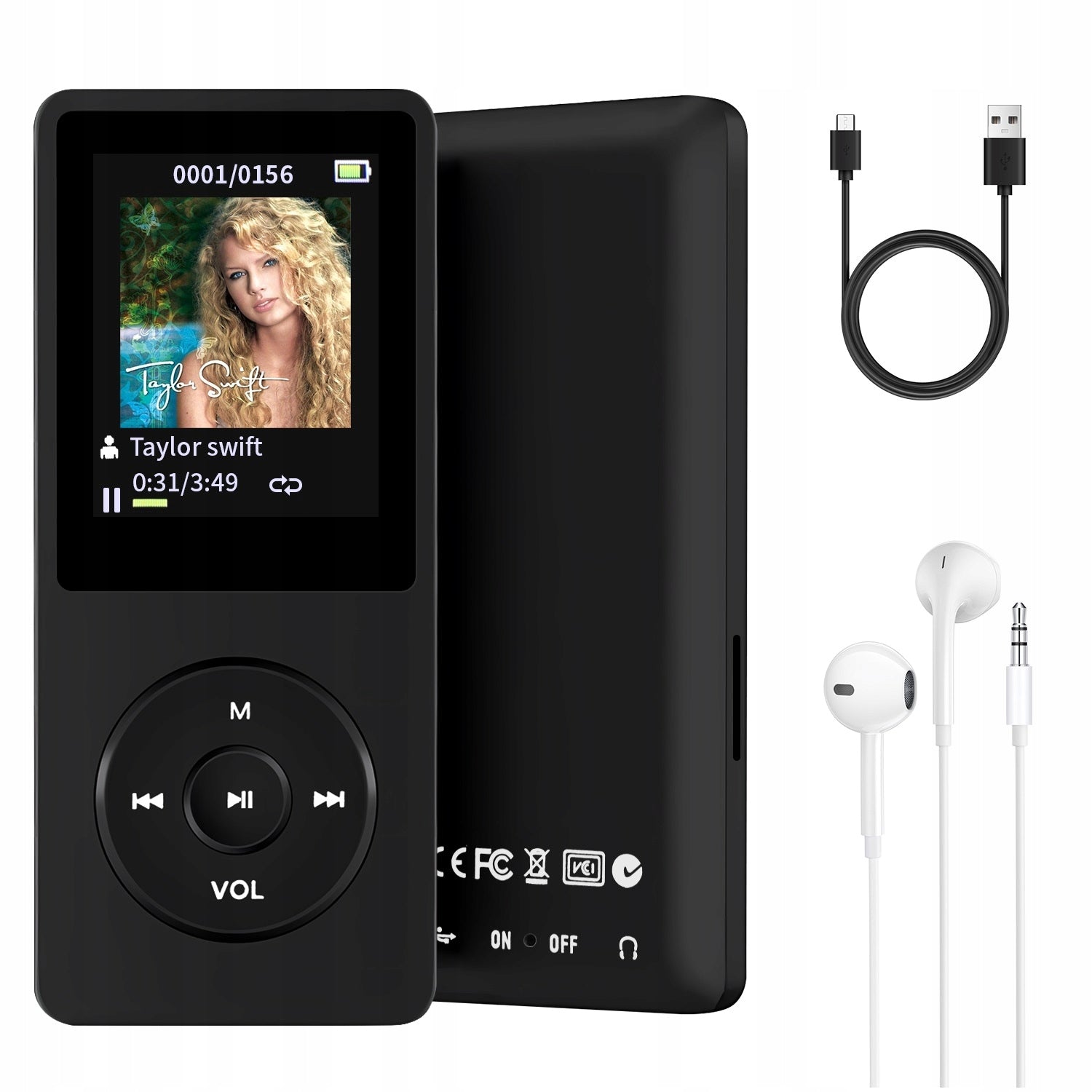 MP3 PLAYER BLUETOOTH RADIO VOICE RECORDER NOISE REDUCTION 16GB+ HEADPHONES