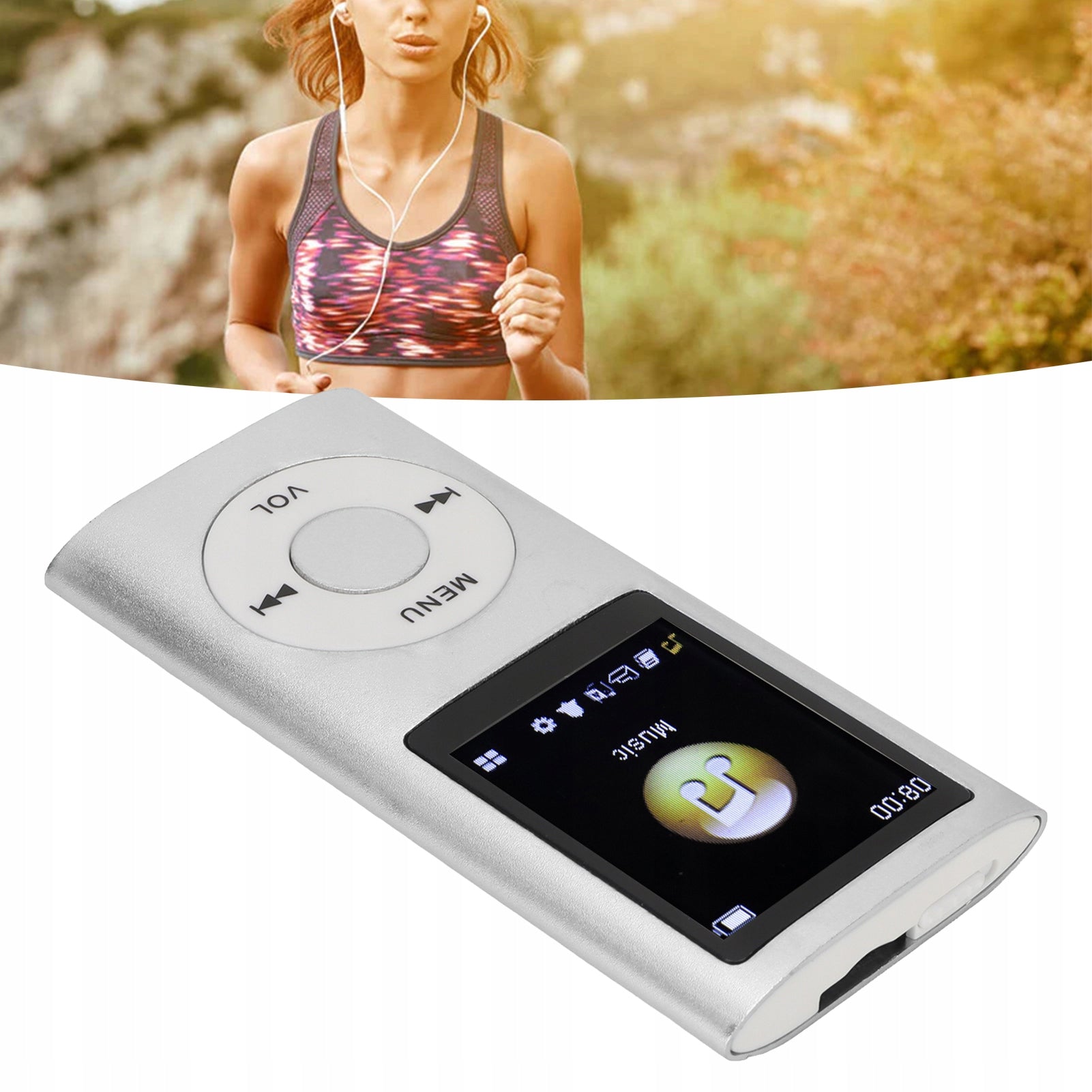 MP3 PLAYER MUSIC 1.8'' DIGITAL VOICE RECORDER 64GB PORTABLE HEADPHONES Manufacturer code CQAWG1221