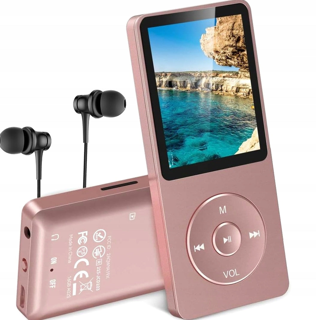 MP3 PLAYER PINK 8GB SCREEN 1.8 INCH SMALL LIGHT HIFI 70H BATTERY