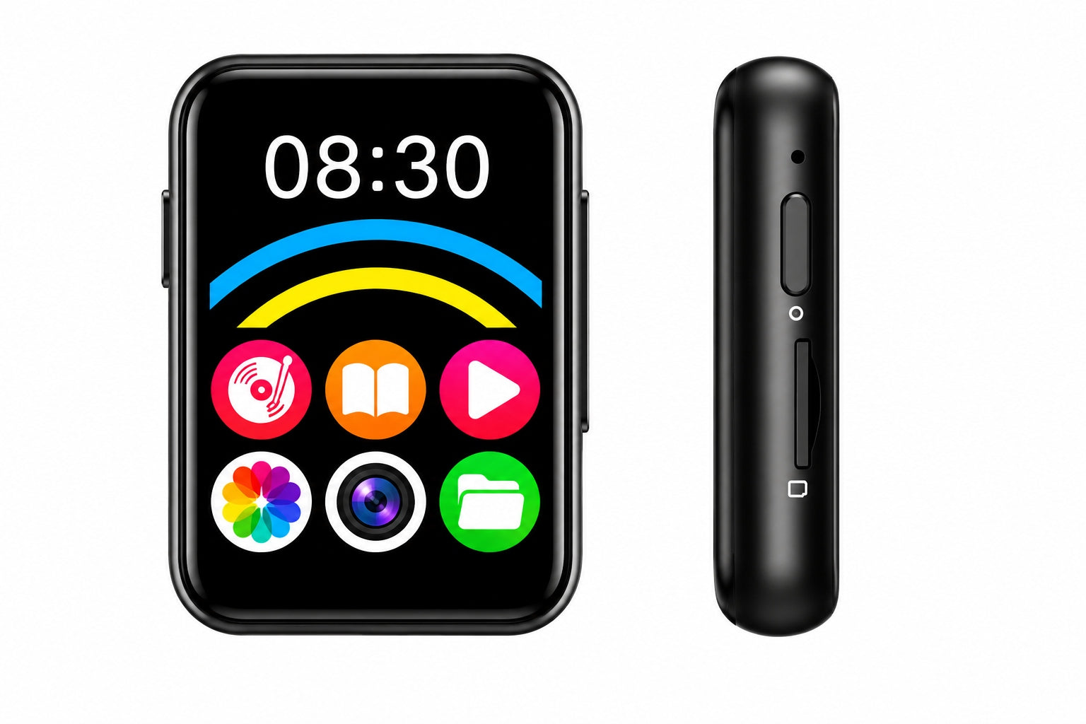 MP3 Player Bluetooth 5.4 Screen 2 Inch FM Radio Hi-Fi Camera microSD