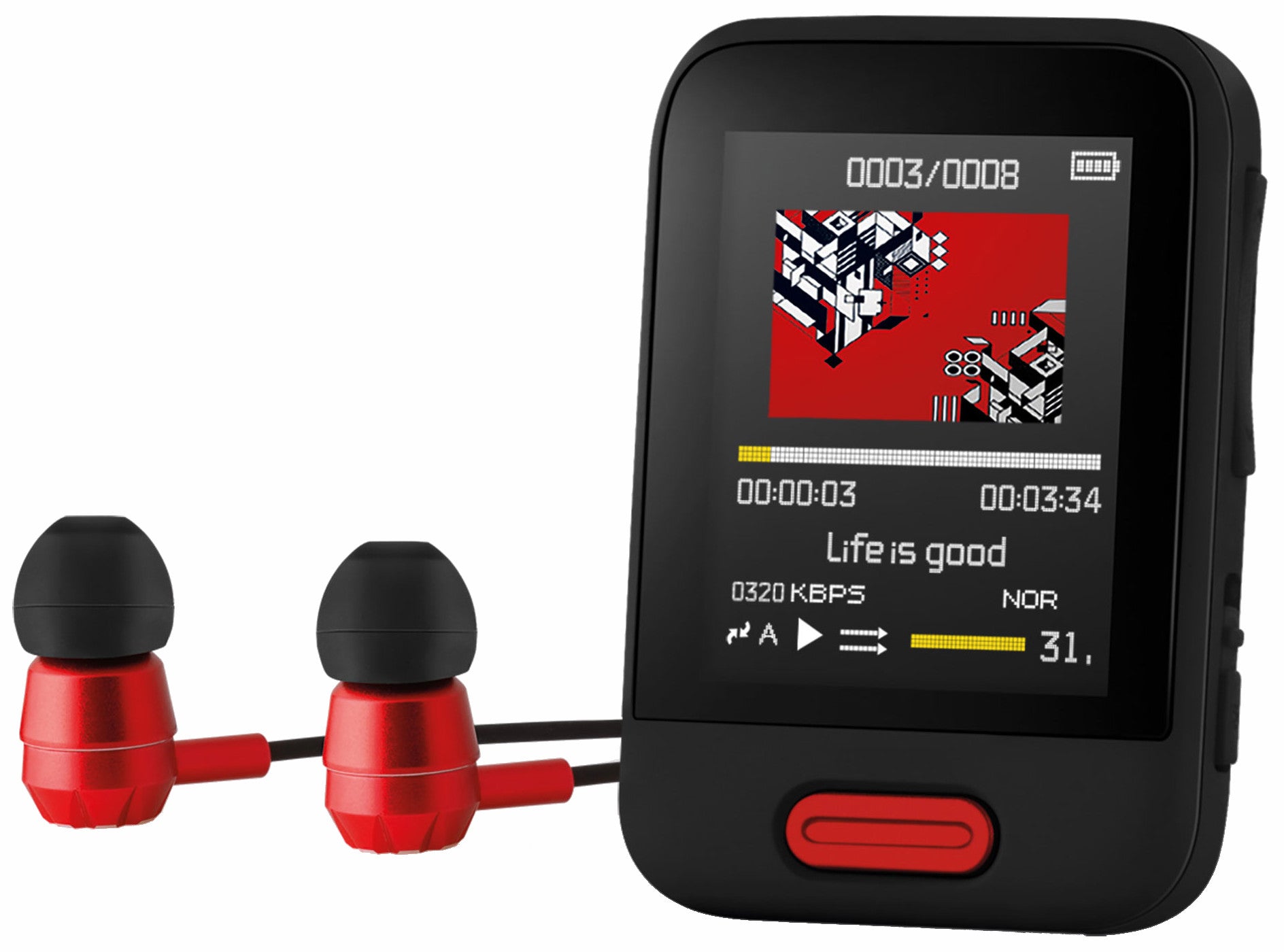 MP3 Player MP4 Sencor SFP7716BK 16GB LCD 1.8" black FM RADIO Headphones
