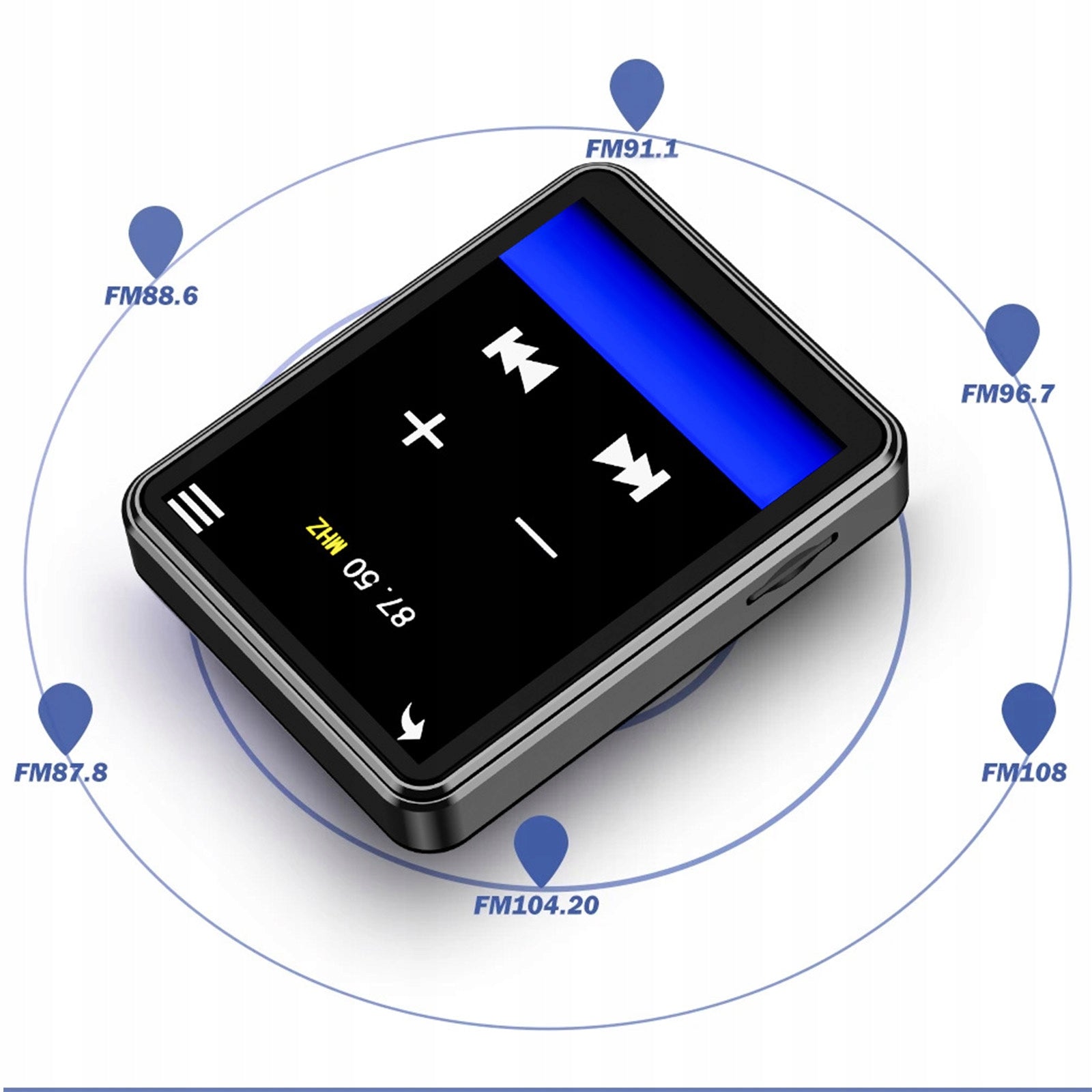 MP3 player with Bluetooth, 32GB, FM radio, Polish interface HEADPHONES Manufacturer code MB57