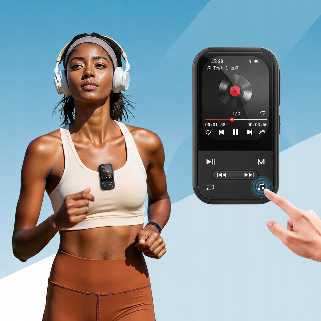 MP4 MP3 PLAYER BLUETOOTH HiFi 32GB + FM RADIO + VOICE RECORDER + PEDOMETER Brand Zosudull